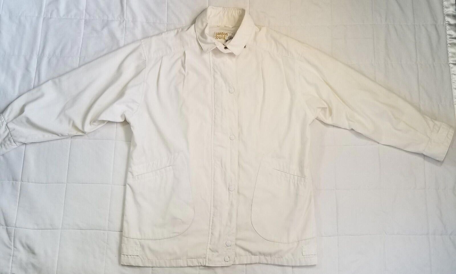 London Fog London Towne Medium White Bomber Jacket - Fast Shipping Size M / US 6-8 / IT 42-44 - 1 Thumbnail