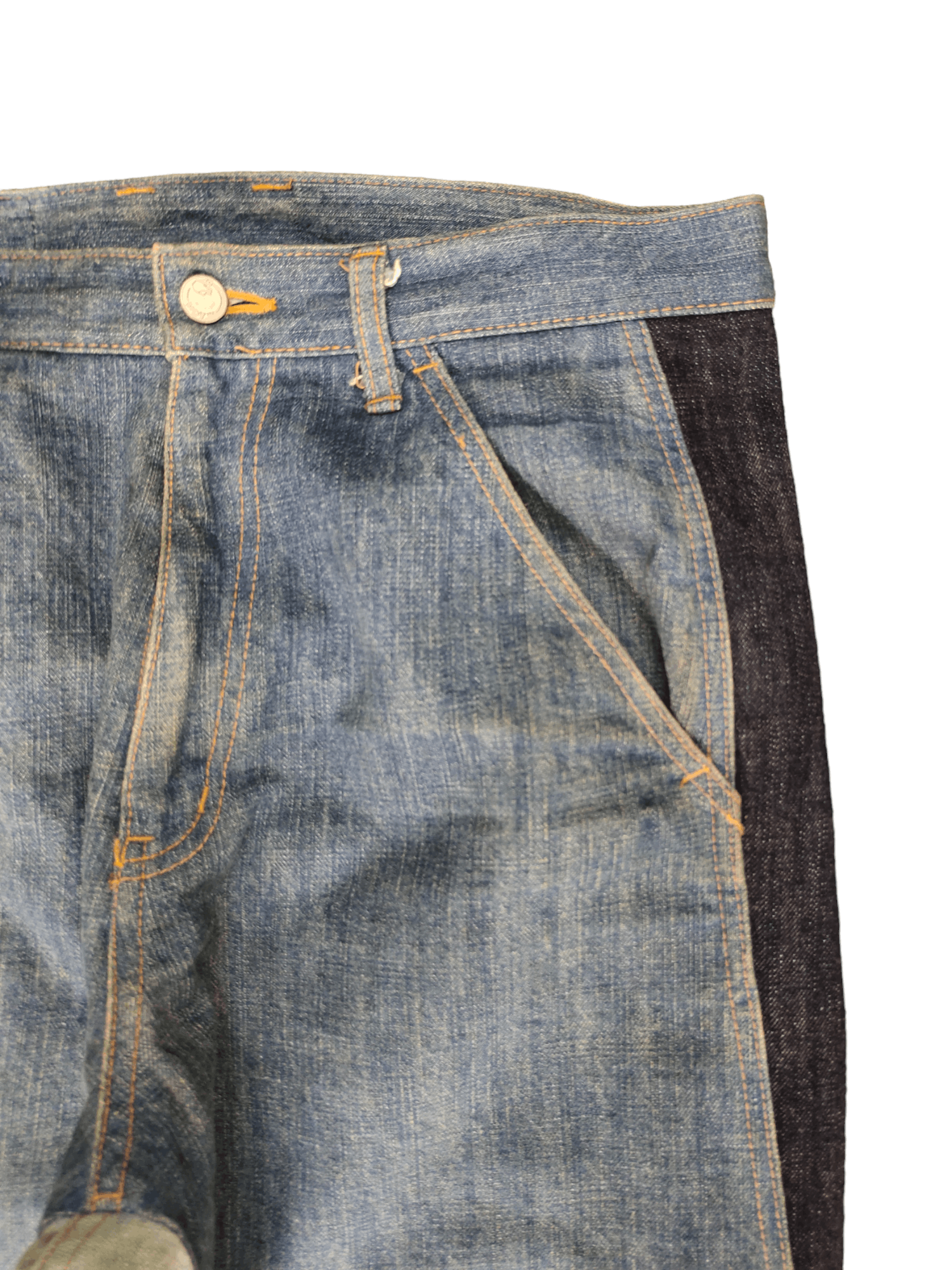 Comme des Garcons × Undercover Baggy Jean Mackdaddy Japan Tri Color Wide Leg Denim Y2k Jnco Size US 32 / EU 48 - 3 Thumbnail