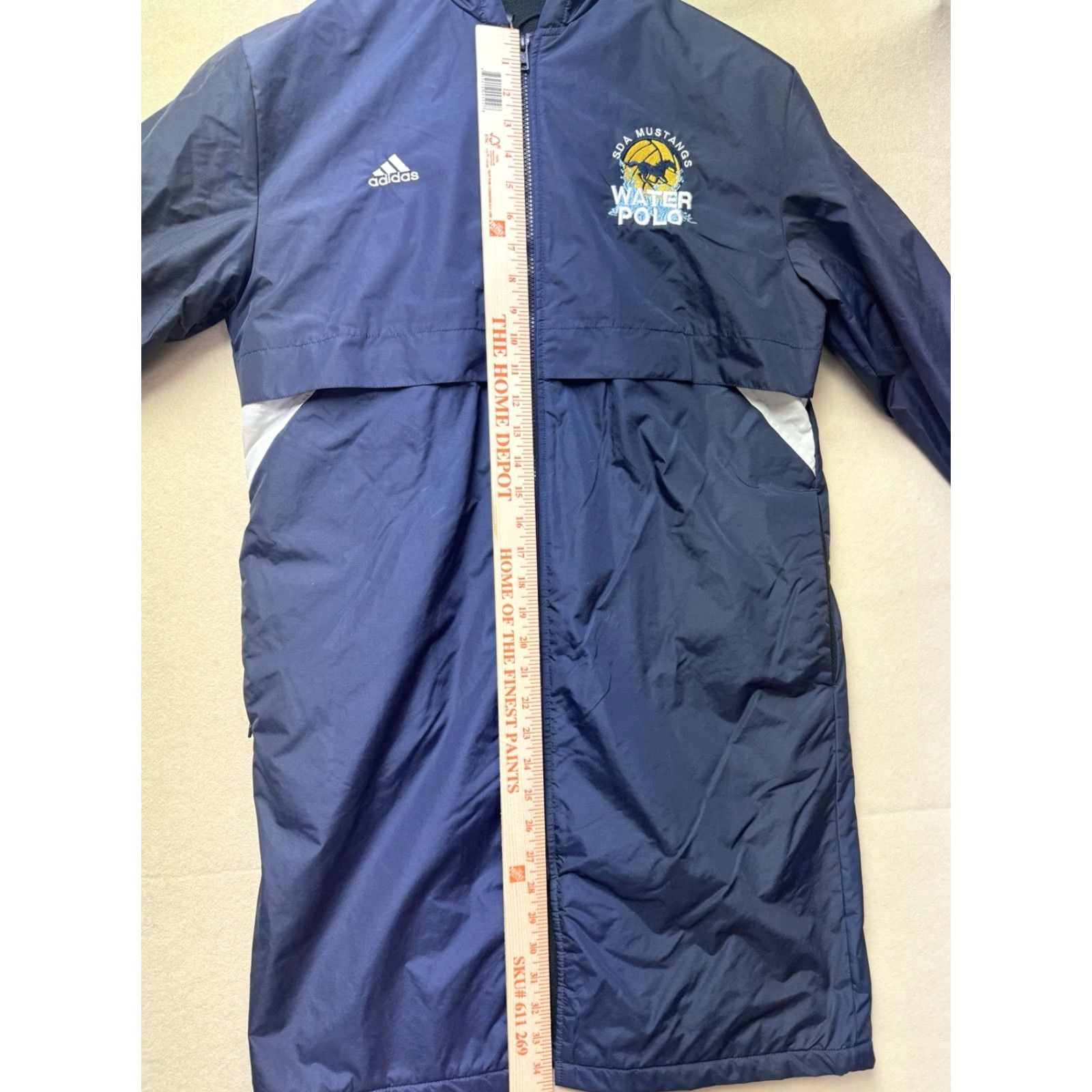 Adidas ADIDAS Swim Parka Jacket Navy blue Water Polo Swim Logo Size Small Size US S / EU 44-46 / 1 - 4 Thumbnail