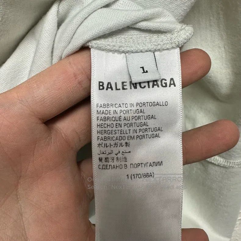 Balenciaga Balenciaga Beige Distressed T-Shirt Size US S / EU 44-46 / 1 - 4 Thumbnail