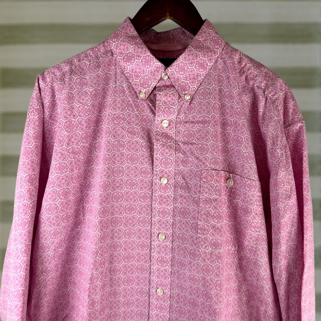 Wrangler VINTAGE Wrangler Geometric Pink Button-Down Shirt XL Mens Breast Cancer Awareness Size US XL / EU 56 / 4 - 1 Thumbnail