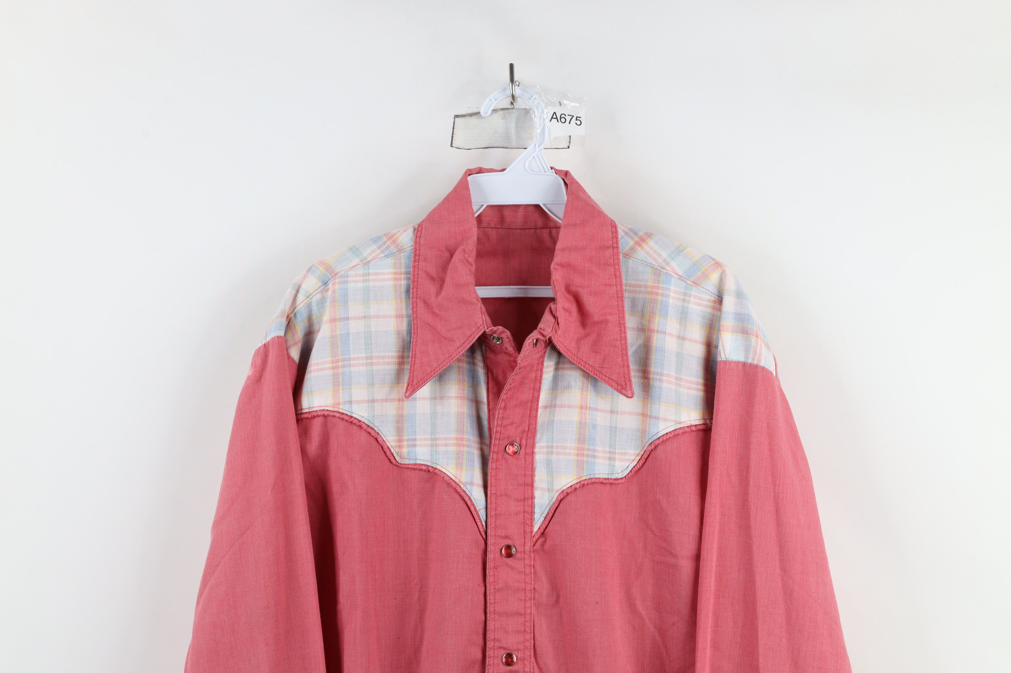 Vintage Vintage 70s Rockabilly Chambray Western Cowboy Button Shirt Size US XXL / EU 58 / 5 - 2 Thumbnail