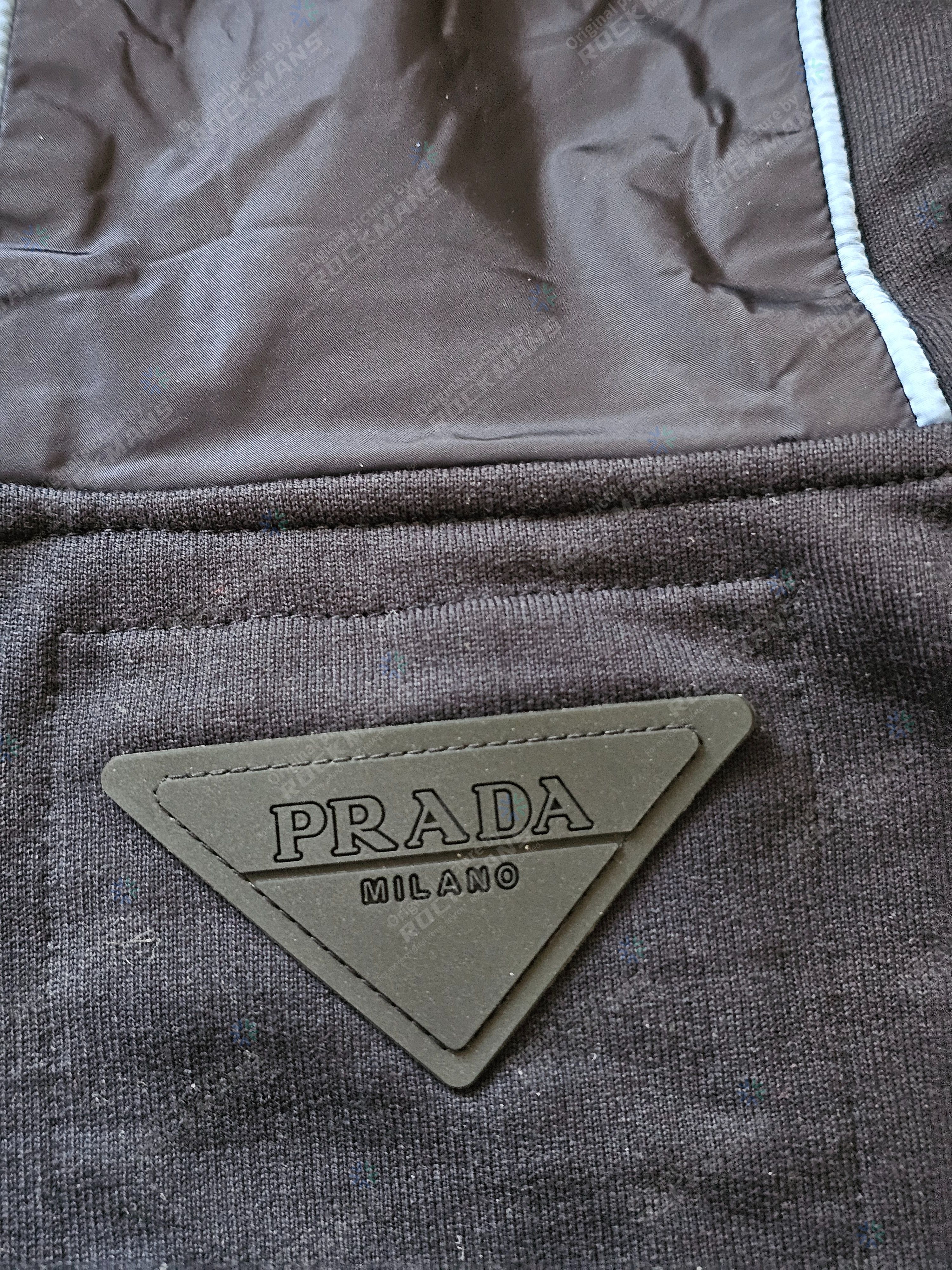 Prada Prada Milano Rubber Triangle Nylon Piped Panel Hoodie Size L Size US L / EU 52-54 / 3 - 4 Thumbnail
