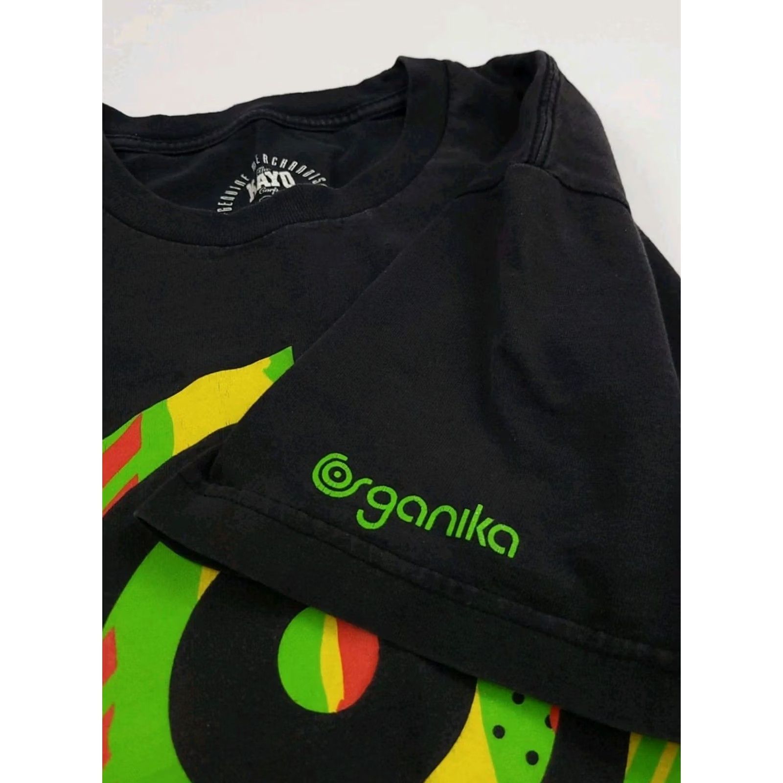 Logo 7 VINTAGE Kayo Organika Logo Print T Shirt Skateboarding Men L Black Crew Neck Short Sleeve Rasta 90s 2000s Skateboard Gear Size US L / EU 52-54 / 3 - 4 Thumbnail