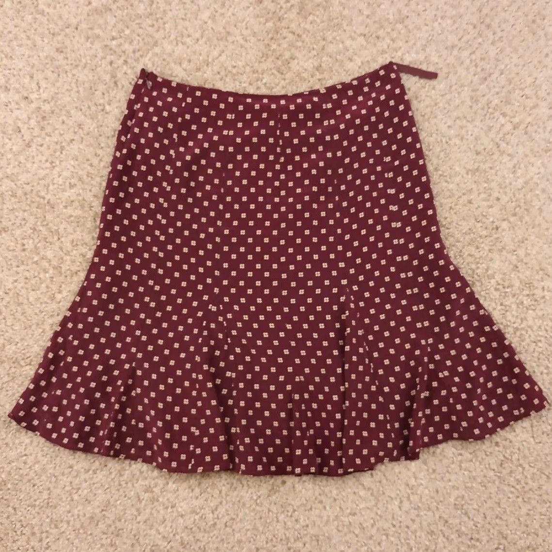 Gap Gap Skirt Women Short Purple Geometric Silk Lined Lightweight Trumpet Size 6 Size 28" / US 6 / IT 42 - 6 Thumbnail