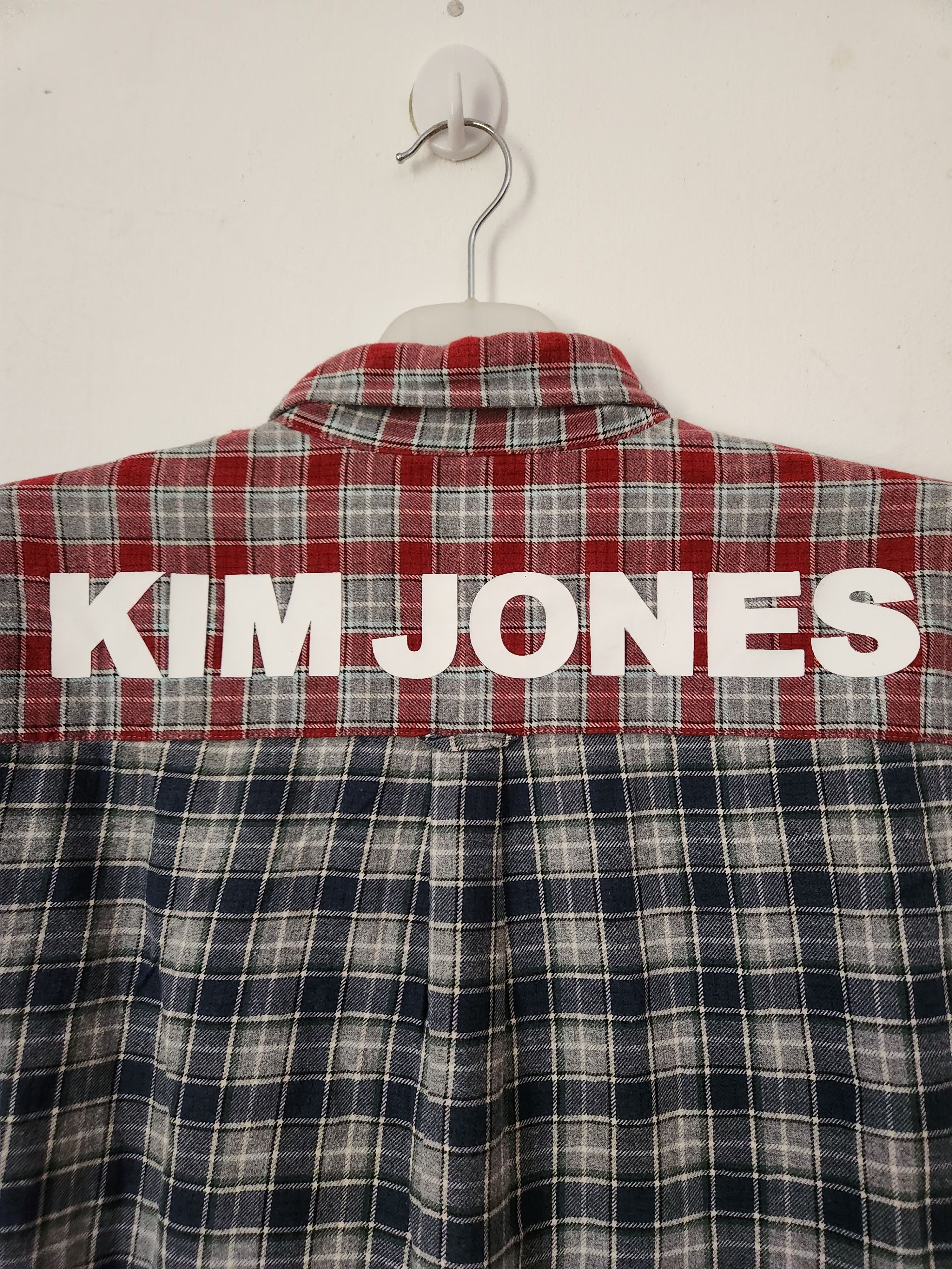 Kim Jones Kim Jones Men Flannel Check Colour Block Shirt Size US L / EU 52-54 / 3 - 4 Thumbnail