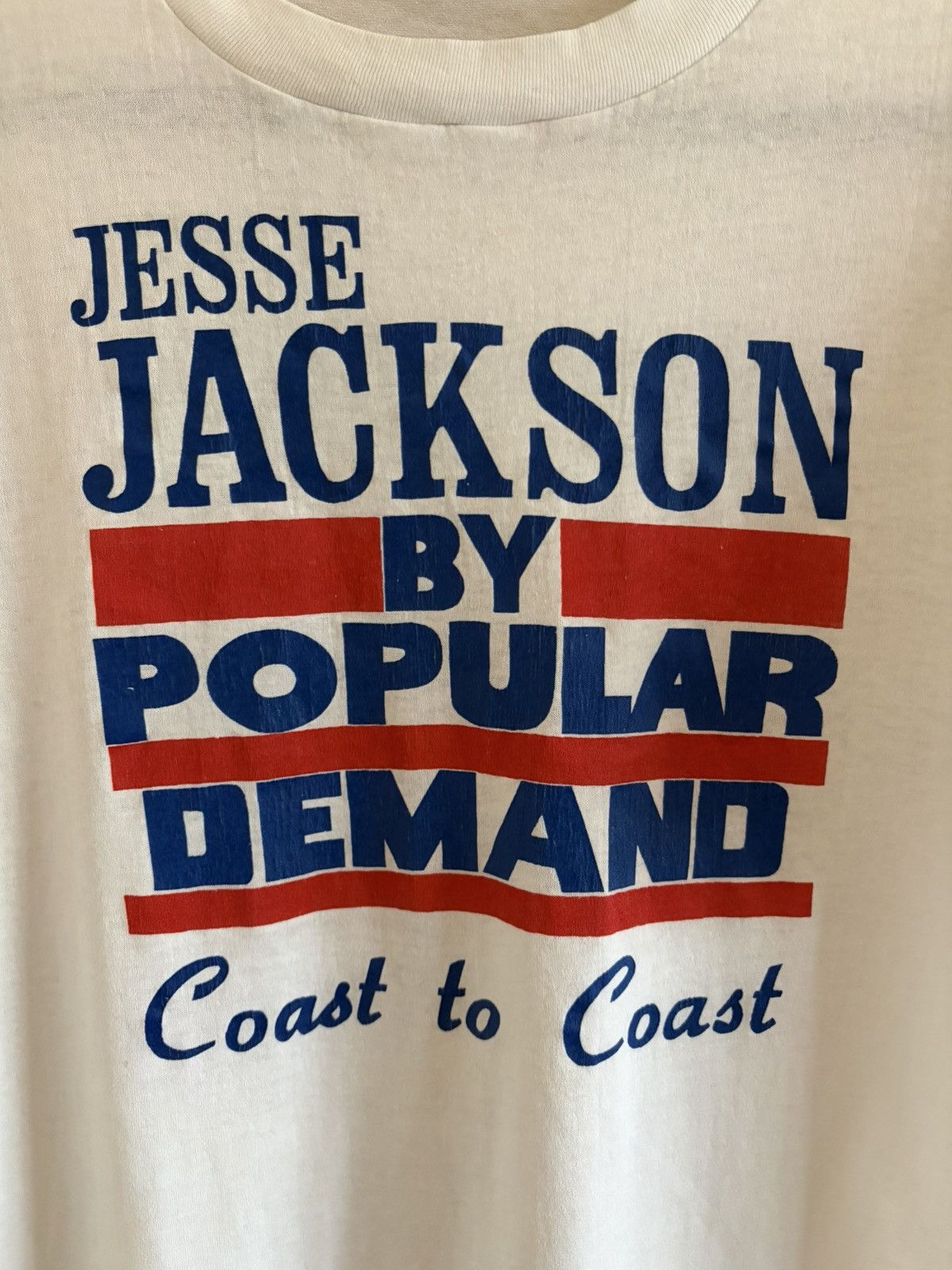 Vintage Jesse Jackson 1988 Campaign Tee By Popular Demand Vintage XL Size US XL / EU 56 / 4 - 2 Thumbnail