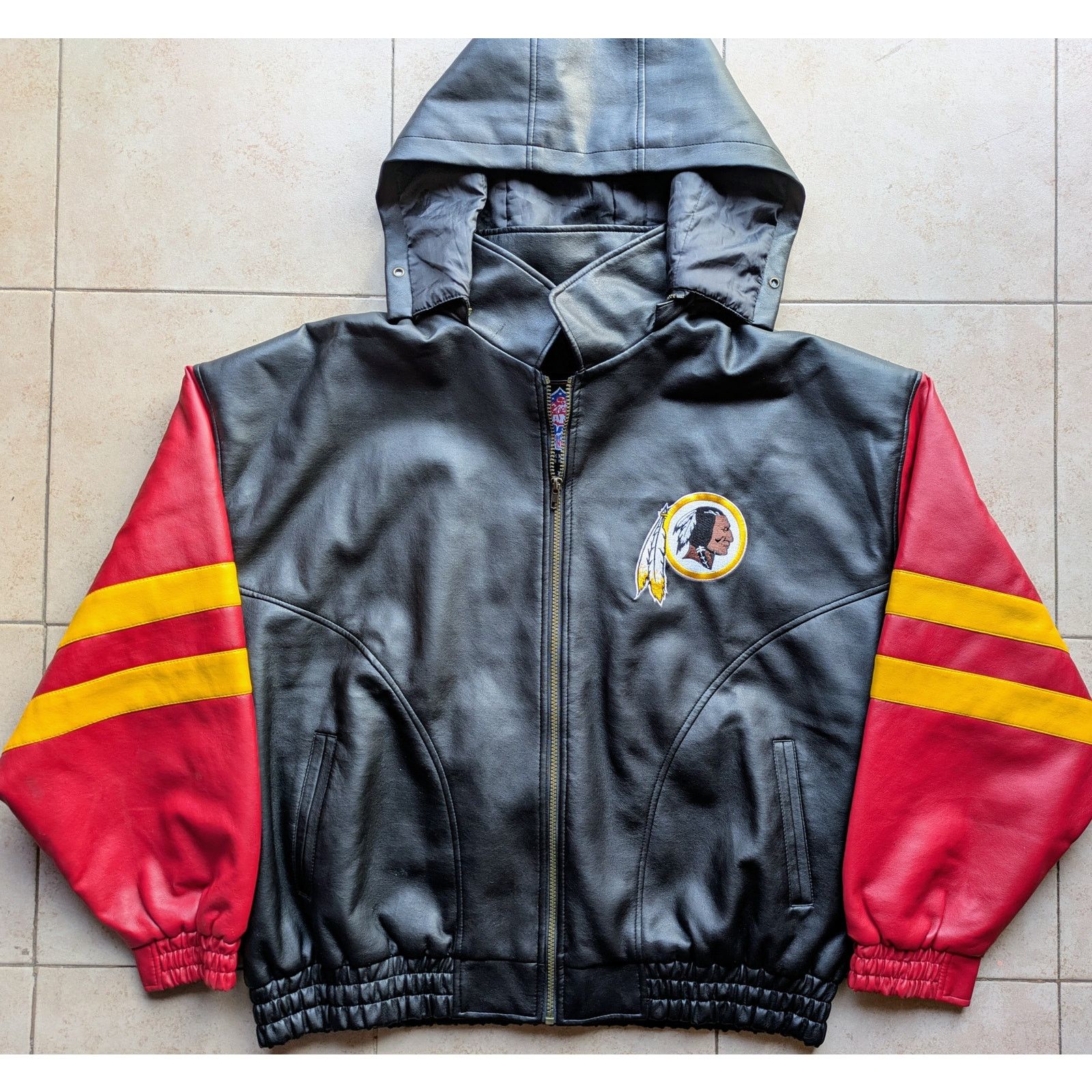NFL Washington Redskins 90s GAMEDAY faux LEATHER bomber XL vtg Size US XL / EU 56 / 4 - 2 Thumbnail