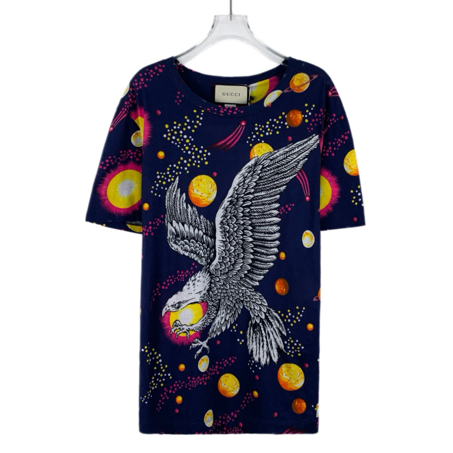 Gucci Gucci Planet Eagle T-Shirt Navy (S) Size US S / EU 44-46 / 1 - 1 Thumbnail
