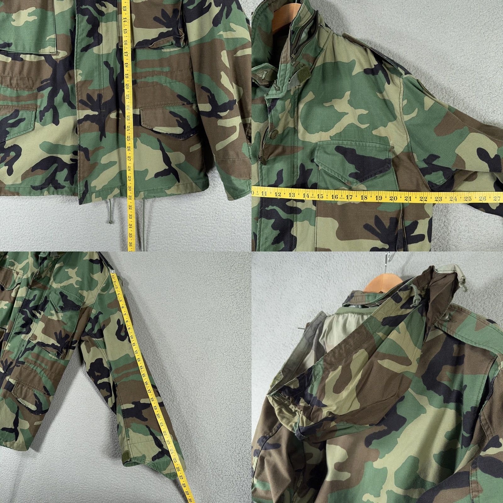 Vintage VINTAGE US Army M-65 Field Jacket Mens Medium Regular Woodland Camouflage Hooded M65 Size US M / EU 48-50 / 2 - 10 Thumbnail