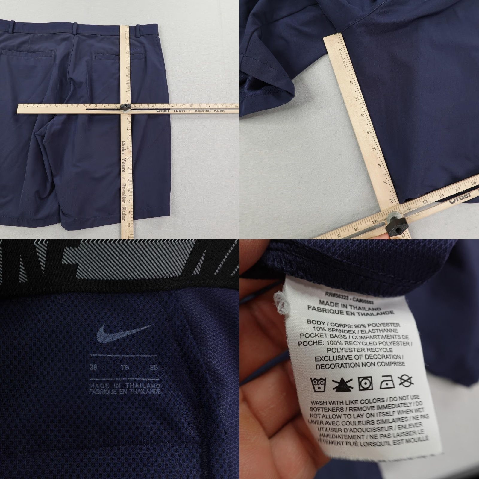 Nike Nike Shorts Mens 38 Navy Blue Dri Fit Hybrid Flex Performance Golf Chino Snap Size US 38 / EU 54 - 8 Thumbnail