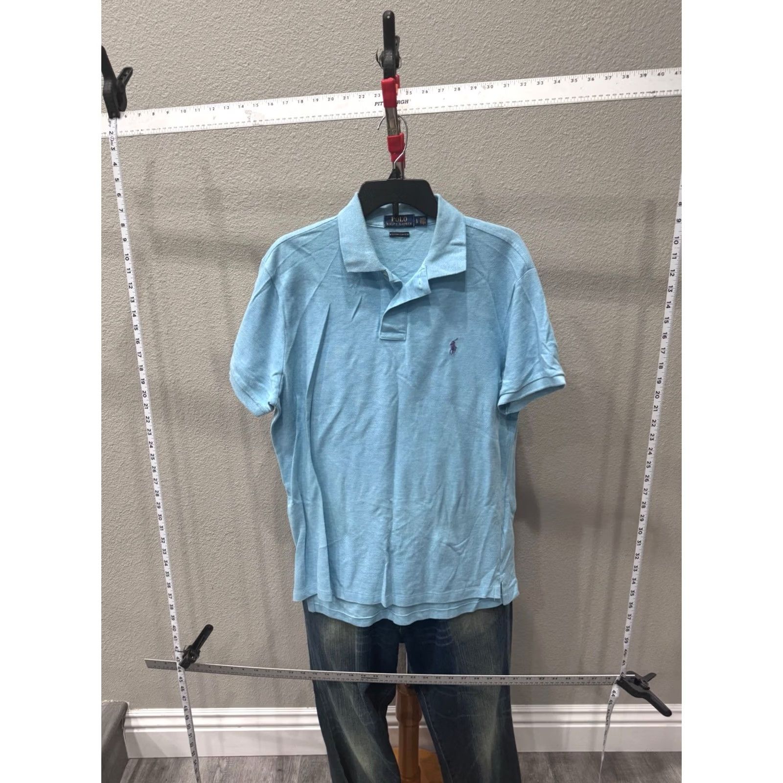 Ralph Lauren Ralph Lauren POLO Shirt Mens L Sky Blue Large Custom Slim POLO SHIRT Multicolor Long Sleeve Polo Shirt Size US L / EU 52-54 / 3 - 2 Thumbnail