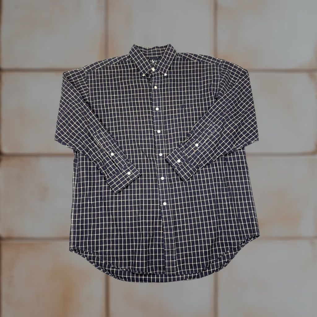 Ralph Lauren Ralph Lauren Blaire Shirt Mens Large Linen Blend Blue Plaid Long Sleeve Button-Up Casual Shirt Women? No. Size US L / EU 52-54 / 3 - 1 Thumbnail