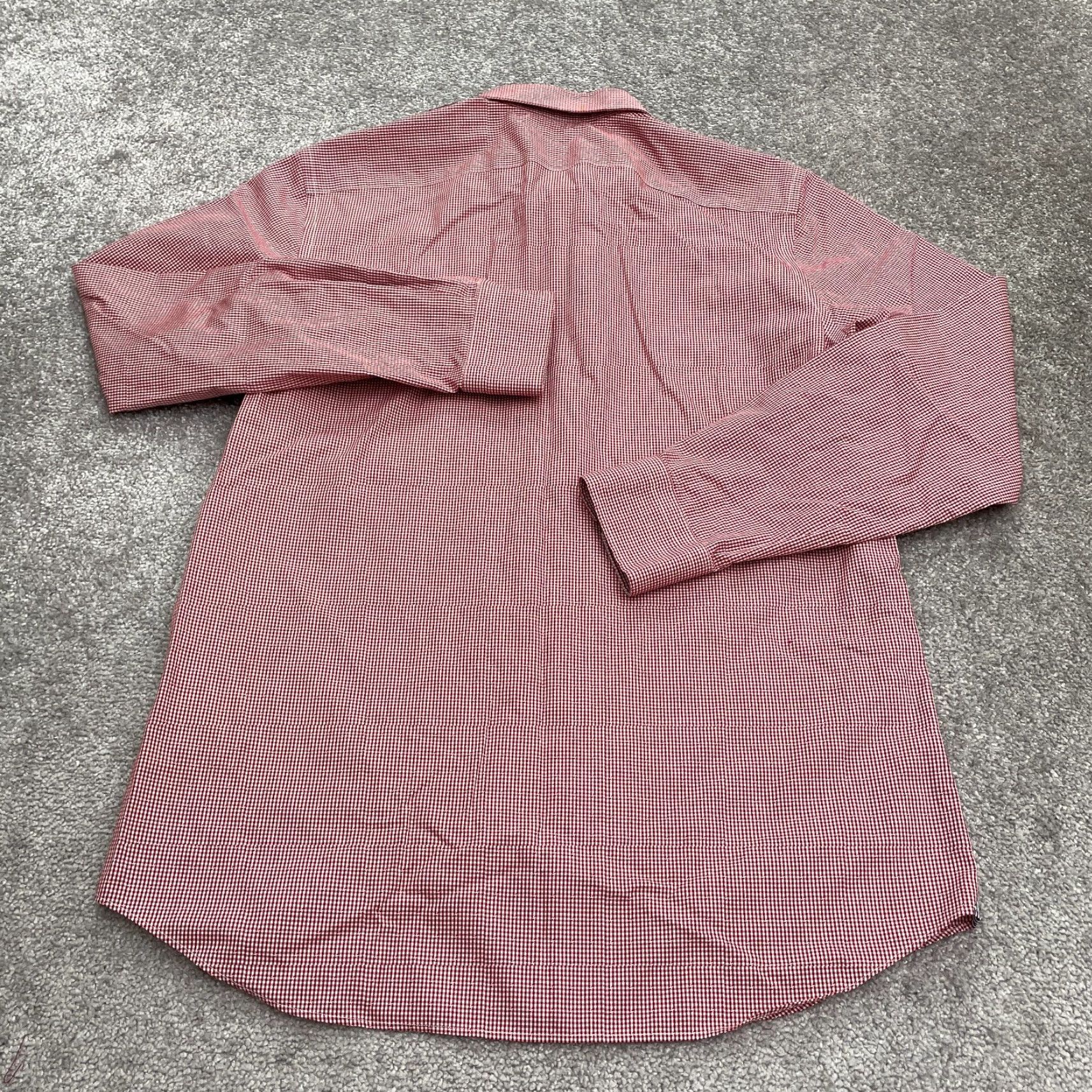 Banana Republic Banana Republic Shirt Adult Medium Red Check Long Sleeve Button-Up Non-Iron Cotton Breathable Lightweight Mens Size US M / EU 48-50 / 2 - 2 Thumbnail