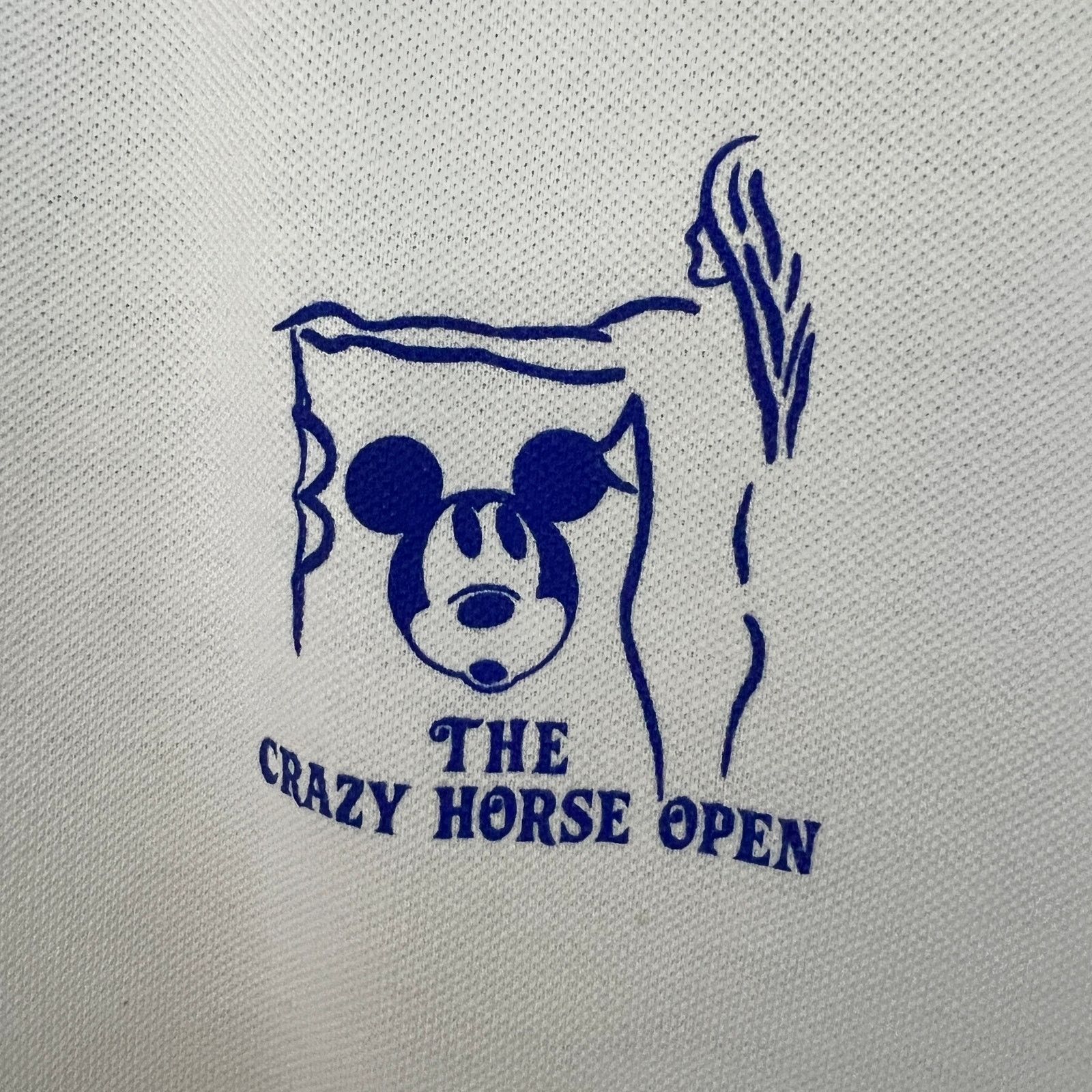 Hanes VTG Crazy Horse Open at Disney Mens White Golf Polo Shirt XL Size US XL / EU 56 / 4 - 2 Thumbnail