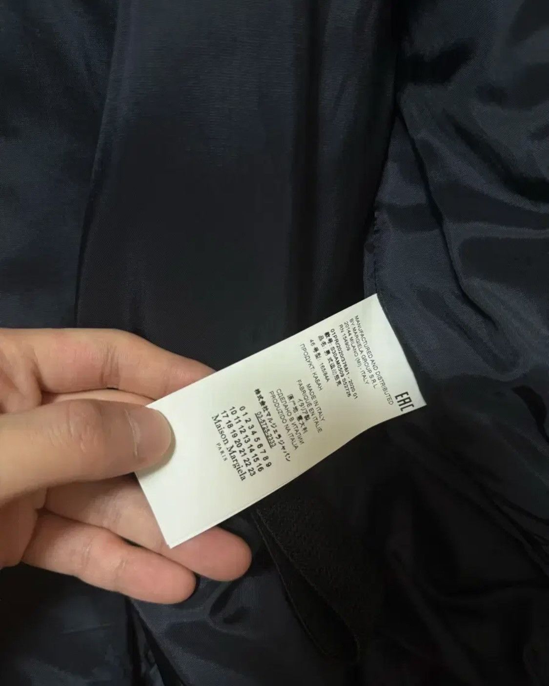 Maison Margiela Maison Margiela Painted Navy Bomber Jacket Size US S / EU 44-46 / 1 - 5 Thumbnail