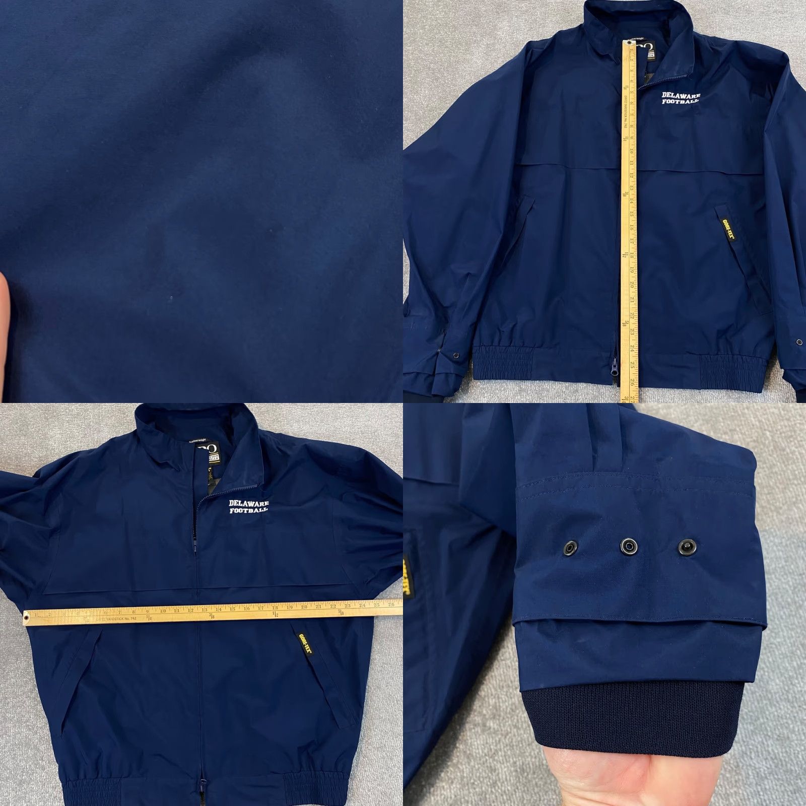 Rains University of Delaware Jacket Mens Medium Navy Blue Gore-Tex Football Hens Rain Size US M / EU 48-50 / 2 - 8 Thumbnail