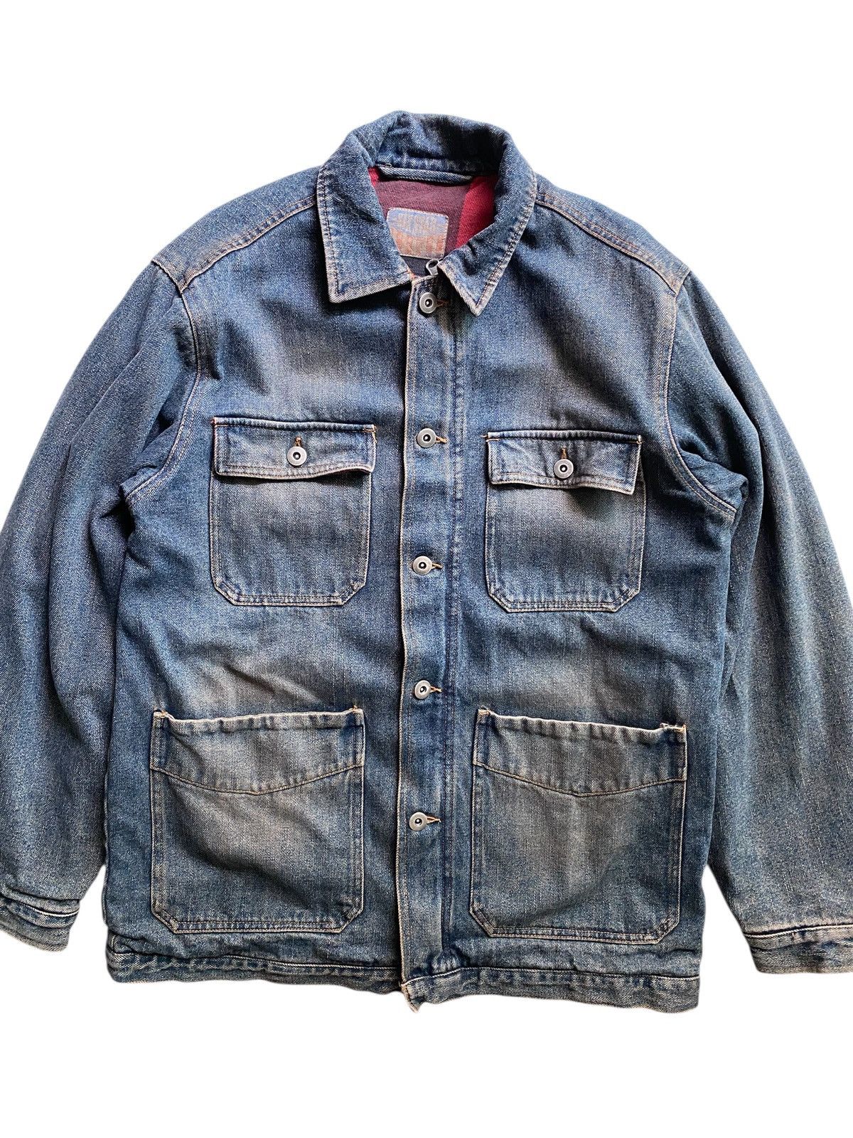 Hysteric Glamour Vintage SIX STAR CHORE DENIM JACKET LINNING PLAID PUNK Size US L / EU 52-54 / 3 - 5 Thumbnail