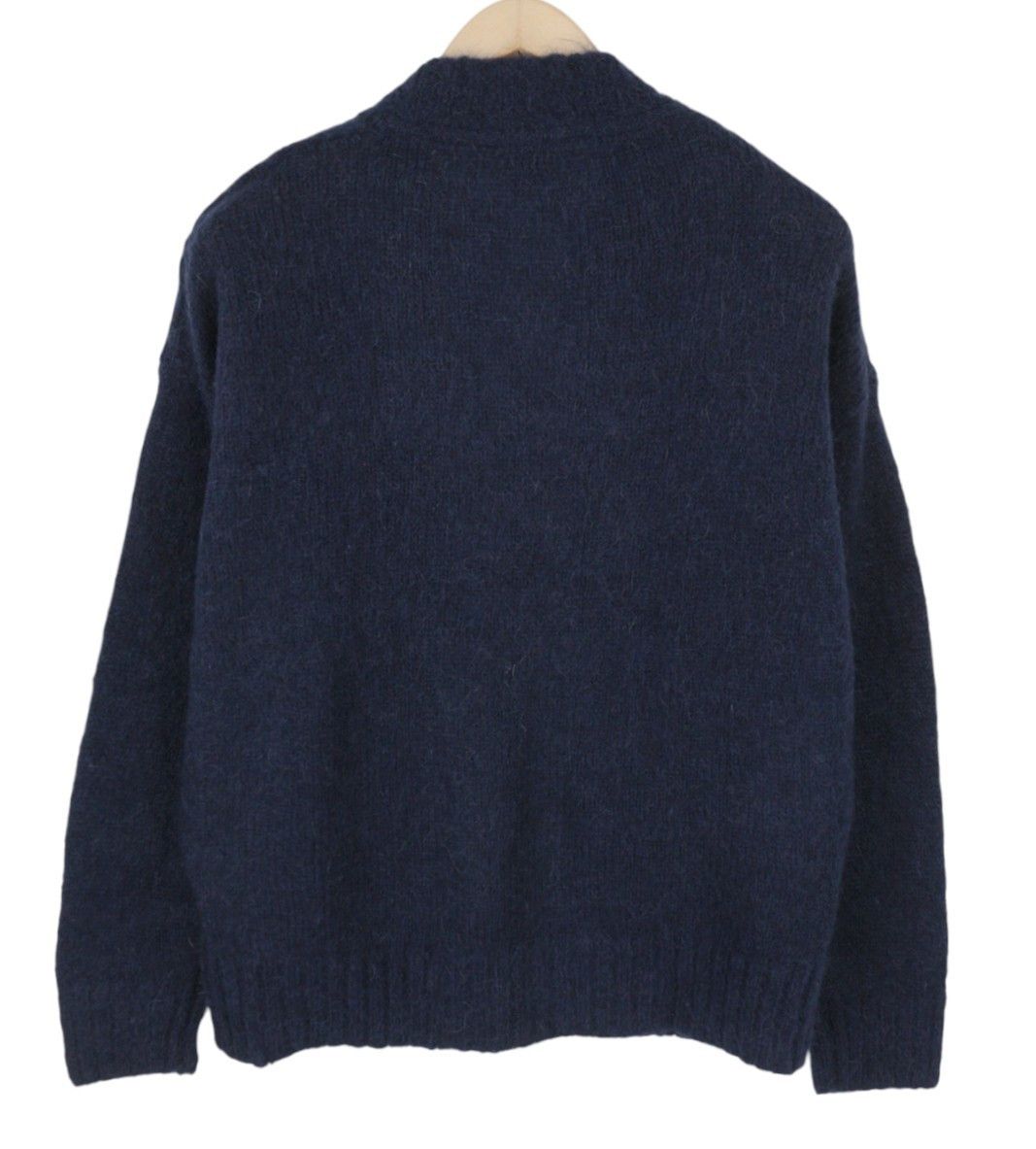 Gant MOHAIR V-NECK M Evening Blue Wool Blend Jumper 87228 Size M / US 6-8 / IT 42-44 - 4 Thumbnail
