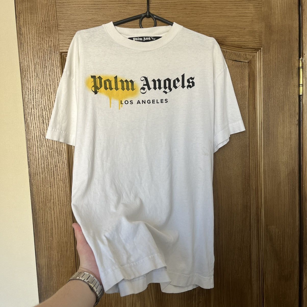 Palm Angels Palm Angels Sprayed Logo T-Shirt Luxury Size US M / EU 48-50 / 2 - 2 Thumbnail