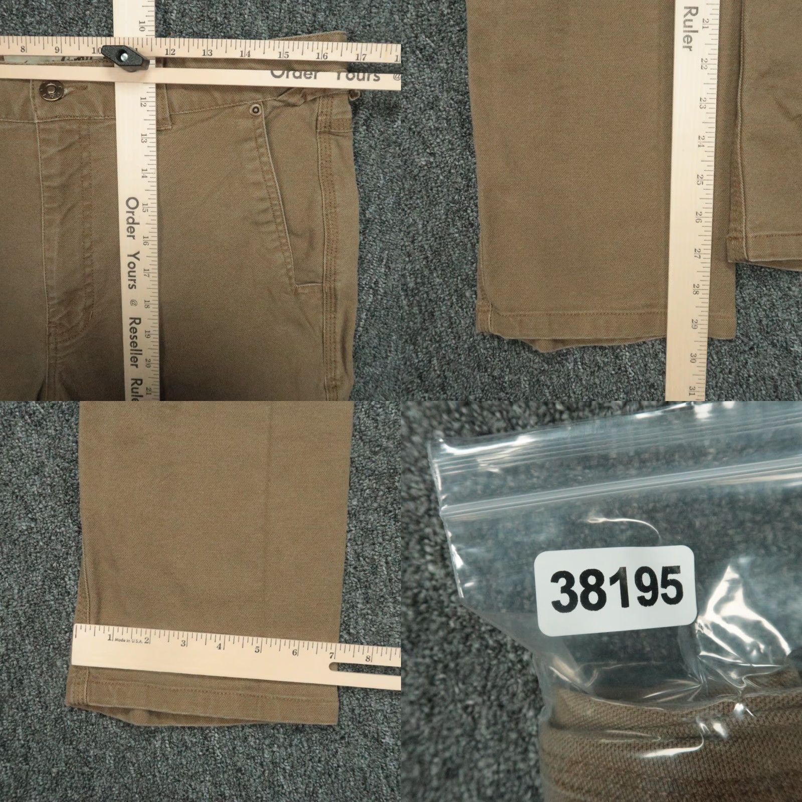 Vintage Duck Camp Pants Mens 33x30 Brown Canvas Cordura Hiking Hunting Outdoors Pockets Straight Regular Everyday Wear Size US 33 - 8 Thumbnail