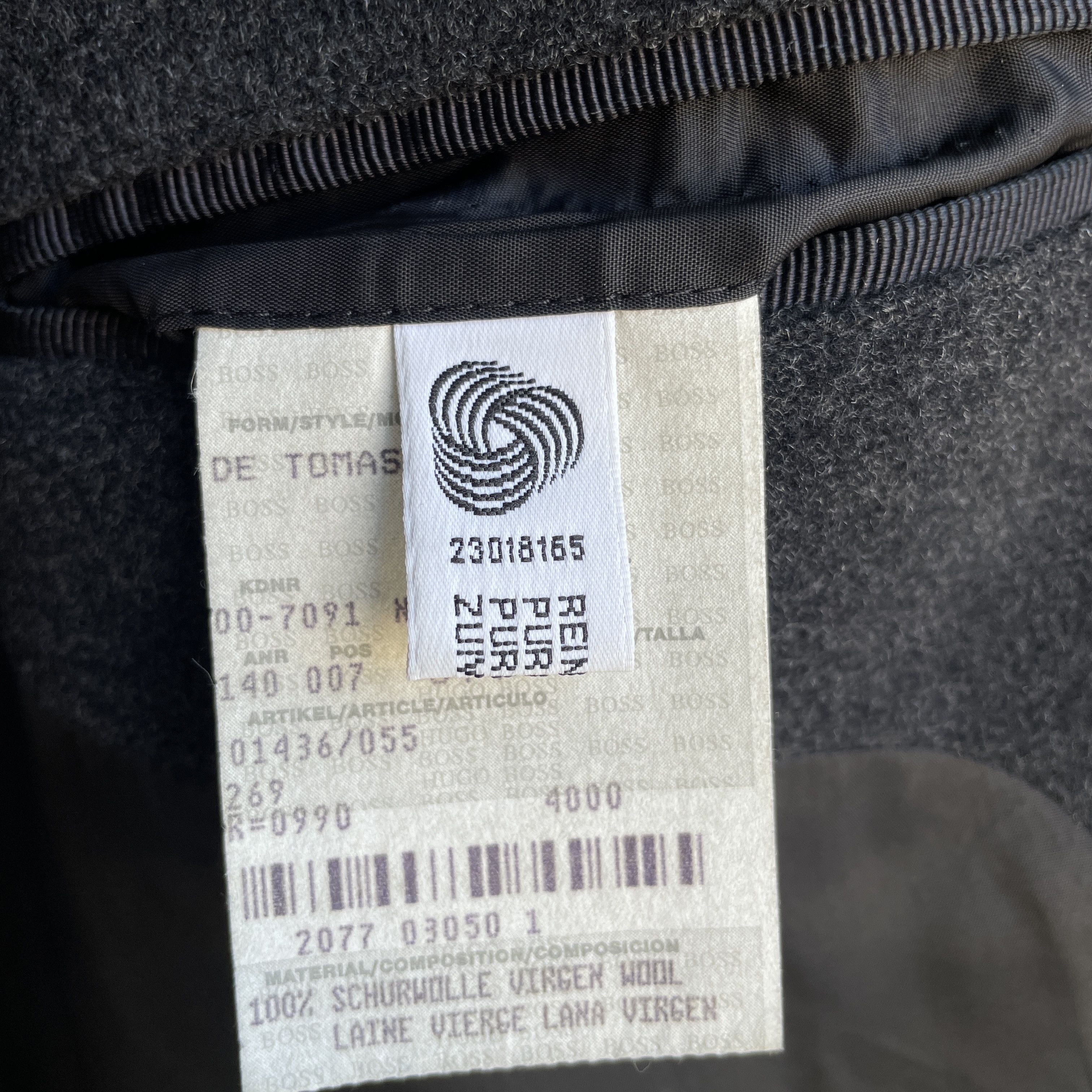 Hugo Boss Hugo Boss Vintage De Tomaso Charcoal Gray Wool Overcoat Size US XL / EU 56 / 4 - 10 Thumbnail