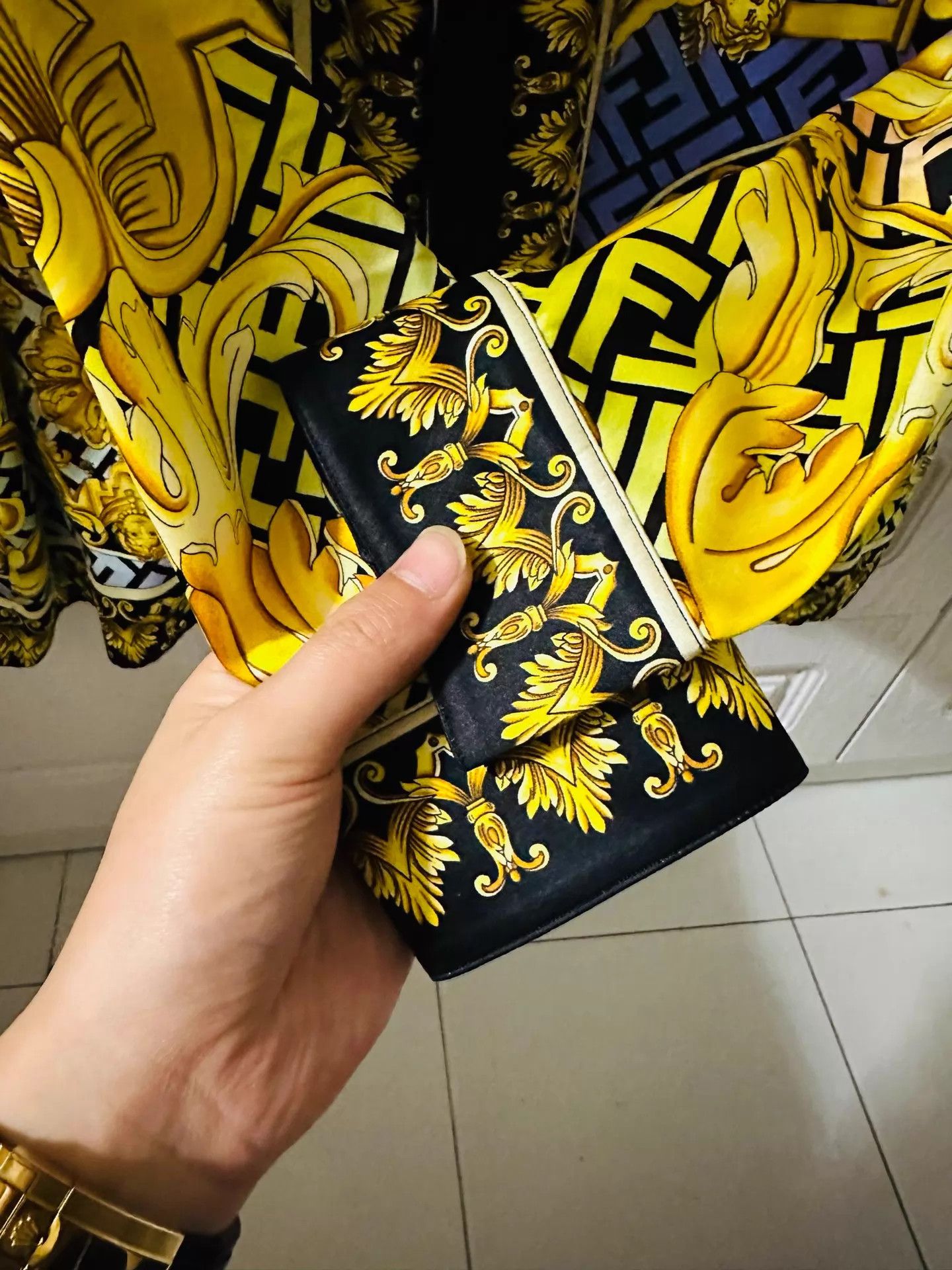 Versace Versace x Fendi Silk Shirt Black Gold Baroque 46(M) 99New Size US S / EU 44-46 / 1 - 6 Thumbnail