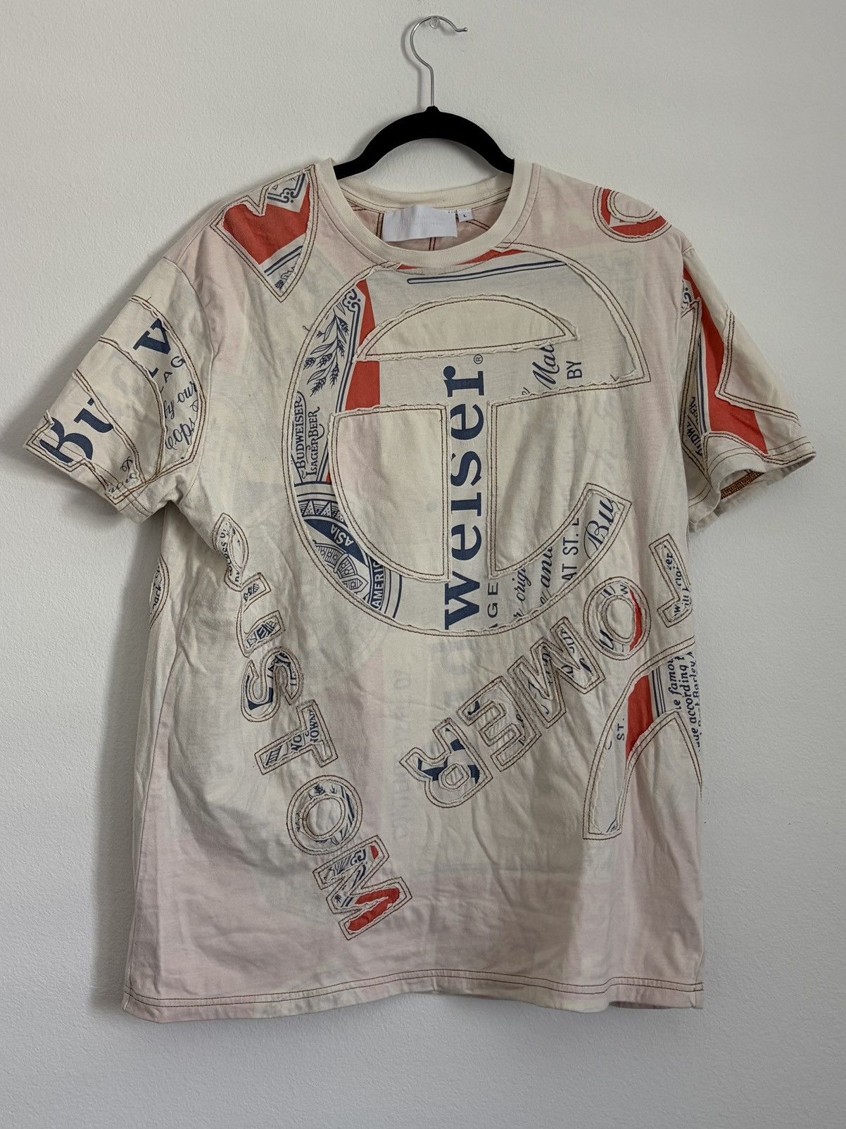 Telfar SS19 Budweiser Cut-In Tee Size US L / EU 52-54 / 3 - 2 Thumbnail