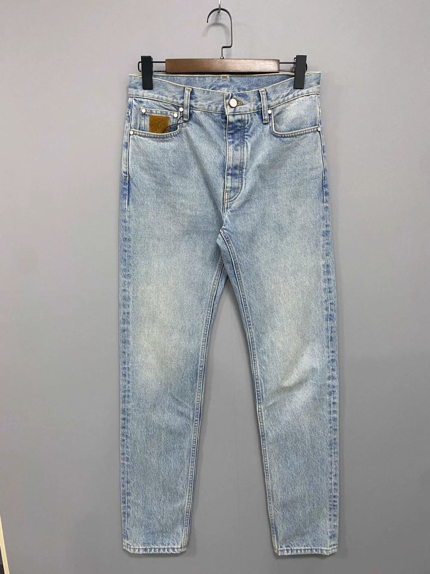 Louis Vuitton LV ss25 new jeans sewn pearl button leather patch 29 99new Size 29" - 1 Thumbnail