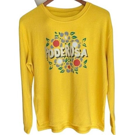 Other Womens Yellow Poderosa Sweatshirt Large By Well Worn Cotton Size L / US 10 / IT 46 - 2 Thumbnail