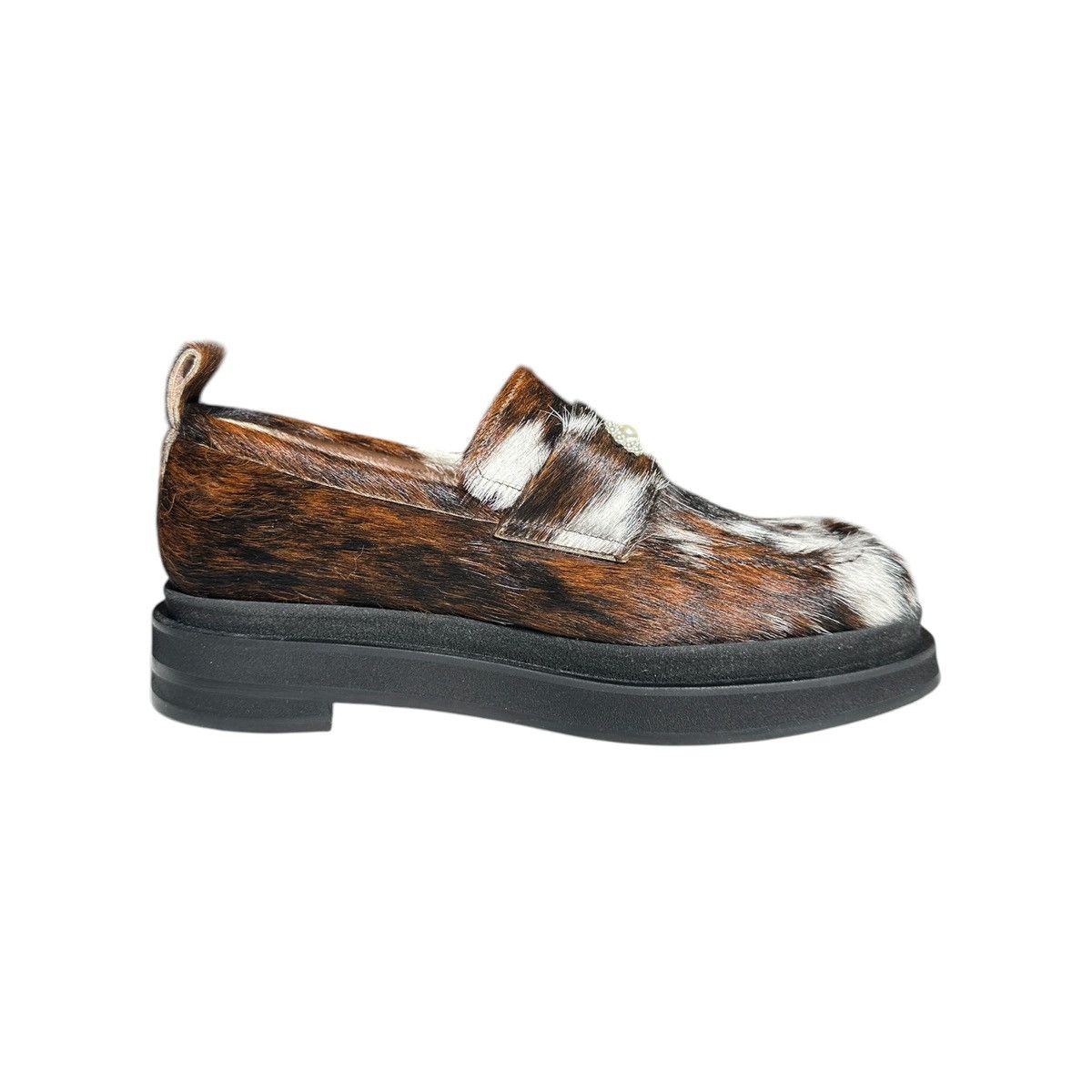 Simone Rocha Calf hair fur pearl detail heart toe loafer Size US 8 / EU 41 - 1 Thumbnail