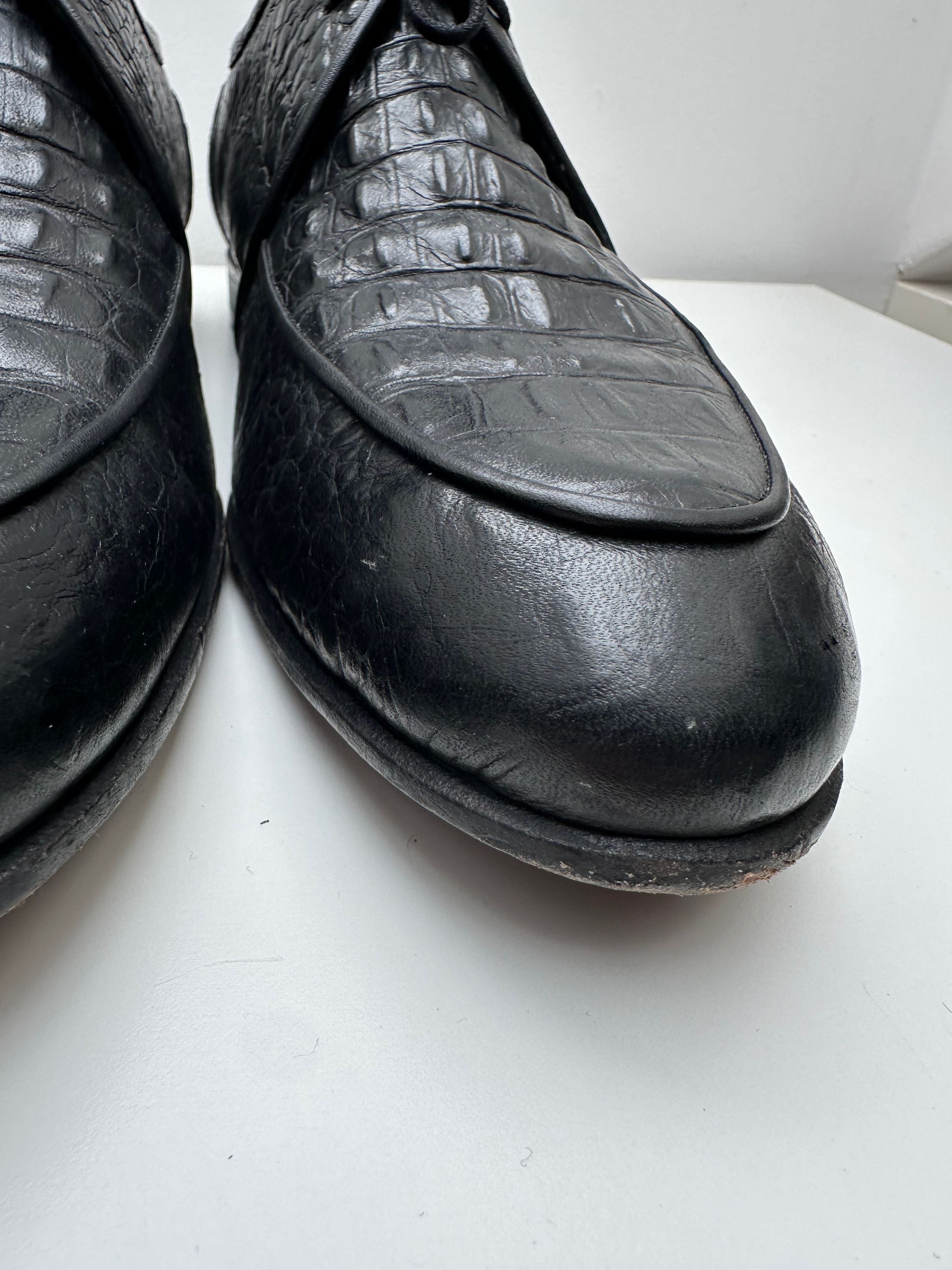 Zilli FREE TARIFF Zilli Black Dress Crocodile Leather Formal Shoes Size US 9 / EU 42 - 5 Thumbnail