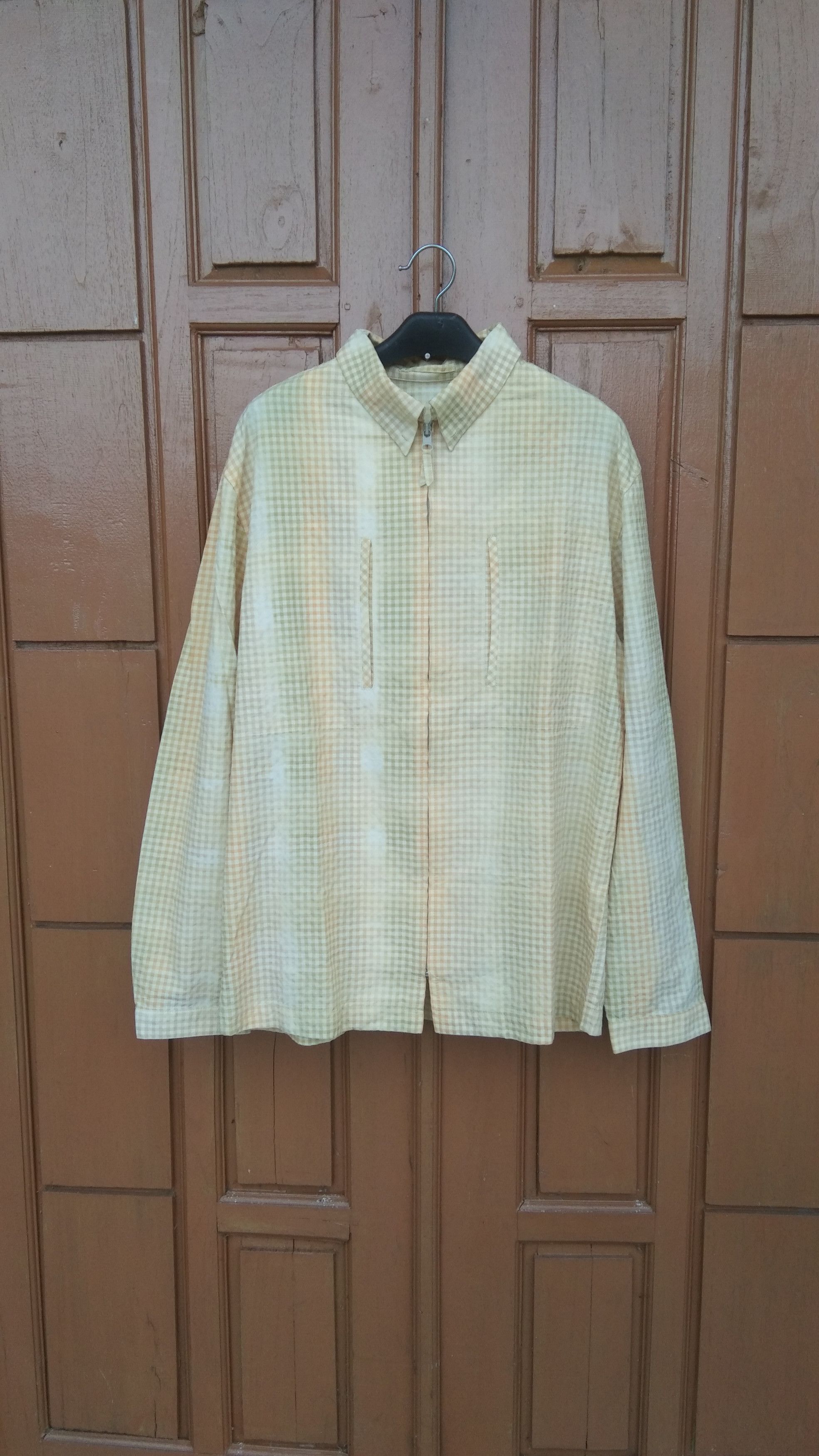 Japanese Brand Vtg rodano plaid zipper nylon shirt Size US M / EU 48-50 / 2 - 1 Thumbnail