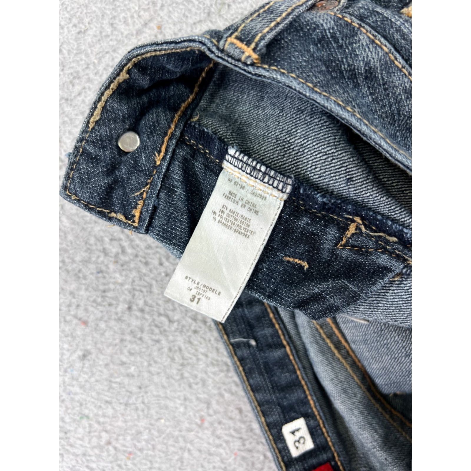 Guess GUESS Jeans Denim Bootcut 27 Blue Womens Low Rise Distressed 5-Pocket Inseam 32 inches Regular Cotton Pant Size 27" / US 4 / IT 40 - 7 Thumbnail