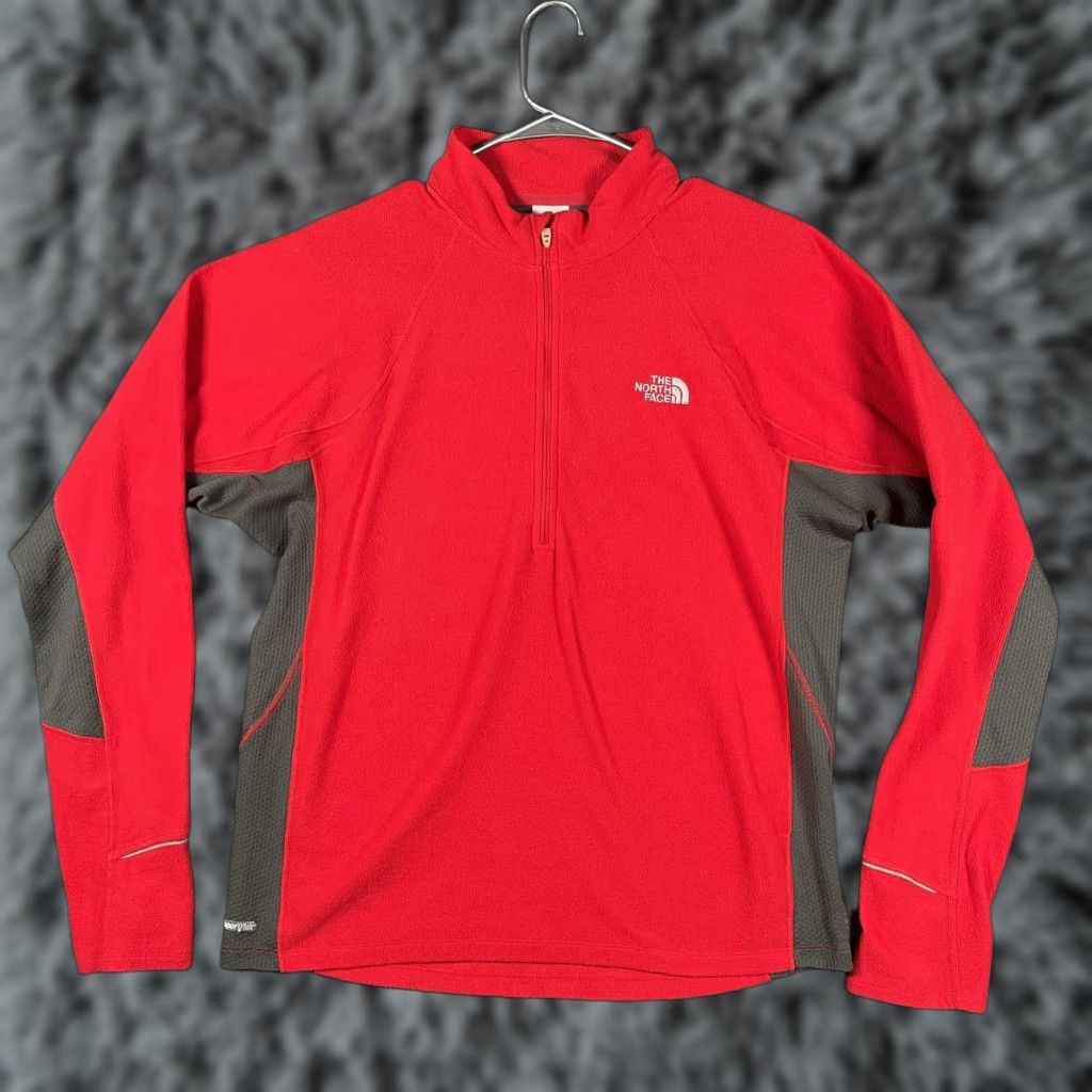 The North Face The North Face Flight Series Pullover Mens M Red Gray 1/4 Zip Fleece Top Size US M / EU 48-50 / 2 - 1 Thumbnail