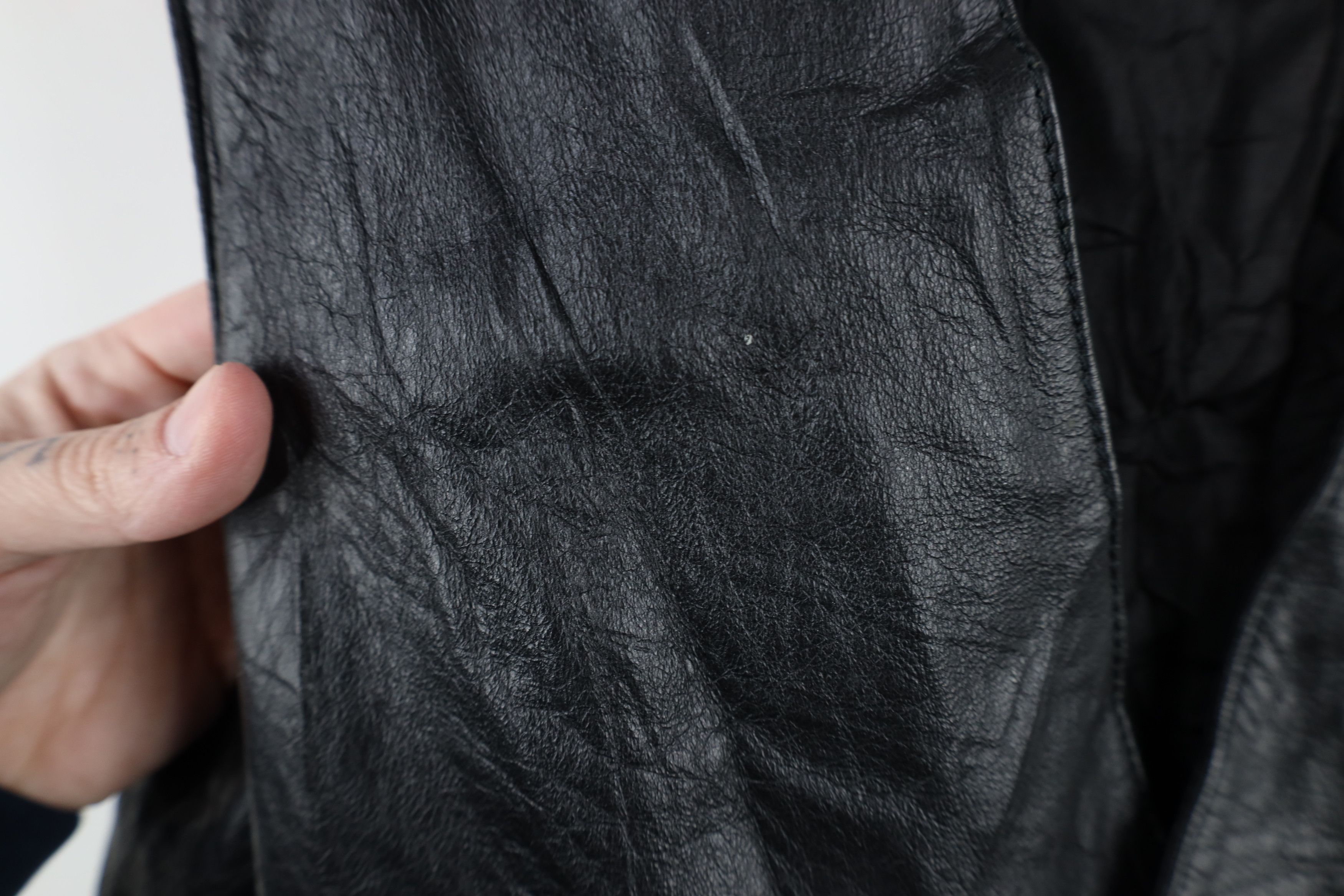 Vintage Vintage 60s 70s Streetwear Leather Button Vest Jacket Black Size US XL / EU 56 / 4 - 5 Thumbnail