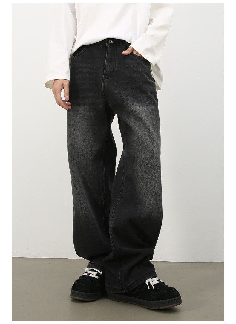 Japanese Brand × Jean Washed distressed loose straight jeans Size US 32 / EU 48 - 4 Thumbnail