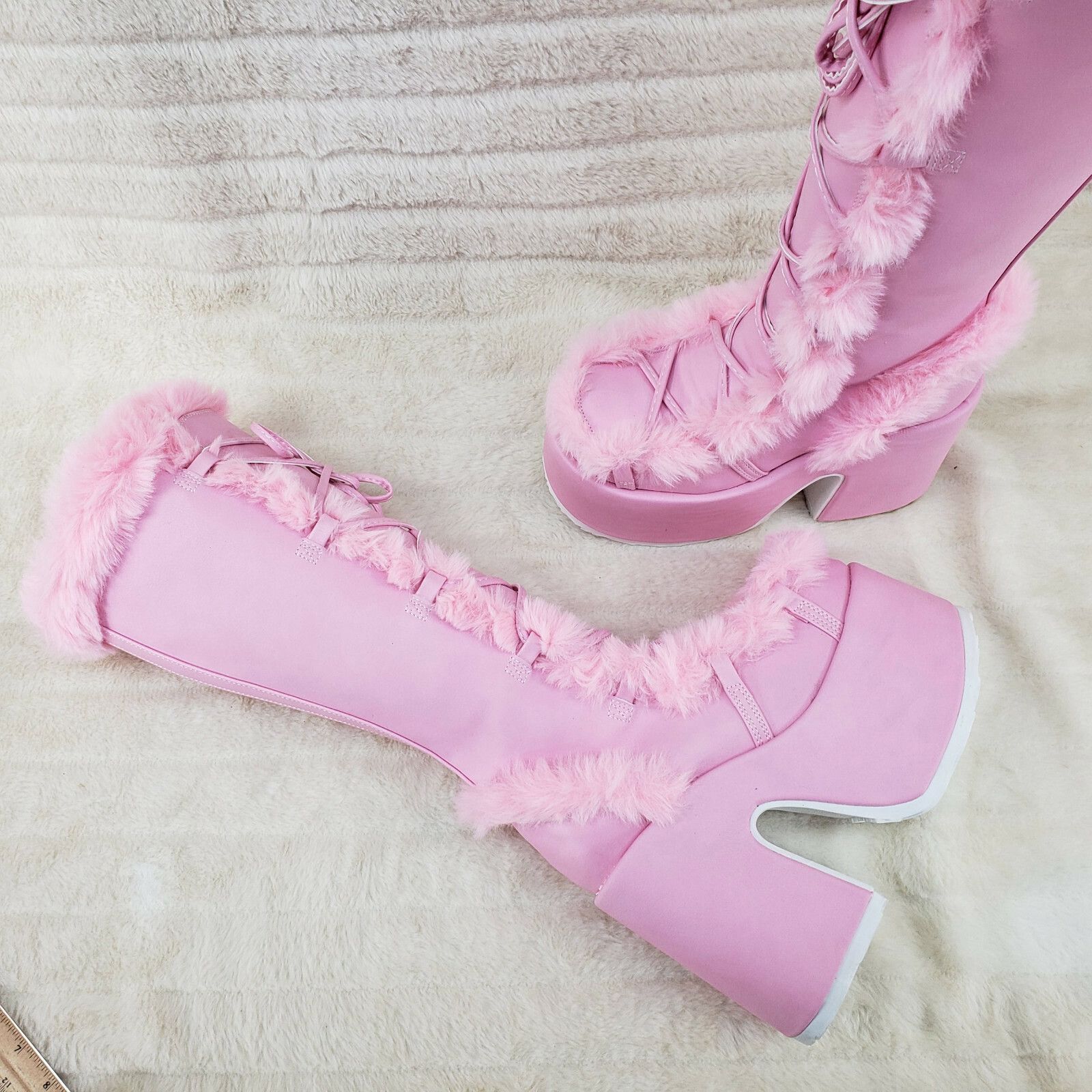 Other Camel 311 Stacked Baby Pink Stomper Platform Pastel Goth Pun Size US 9 / IT 39 - 3 Thumbnail