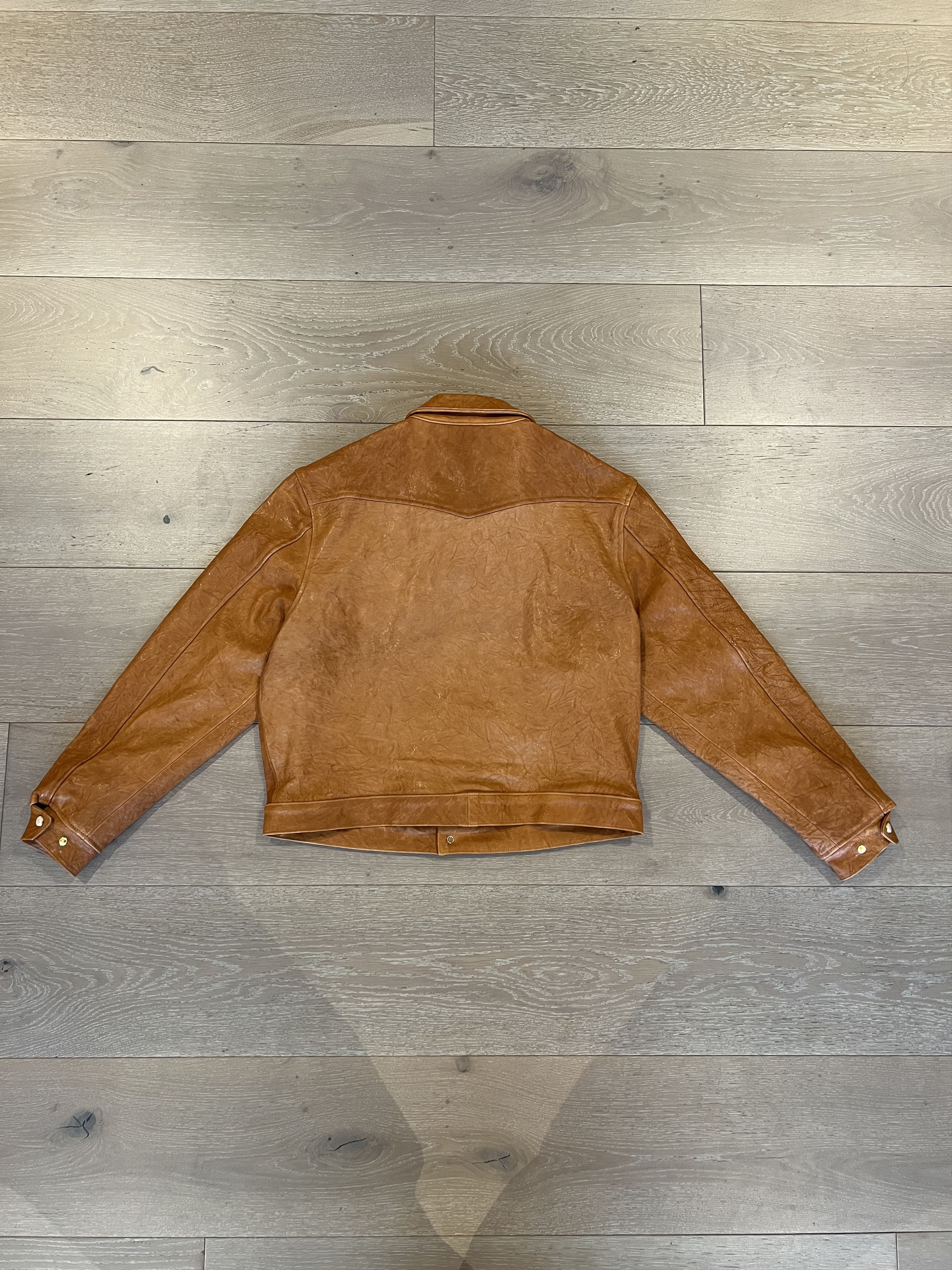 Bare Knuckles 💚 Bare Knuckles Freddy Leather Blouson Rust Lambskin NEW Size US M / EU 48-50 / 2 - 11 Thumbnail