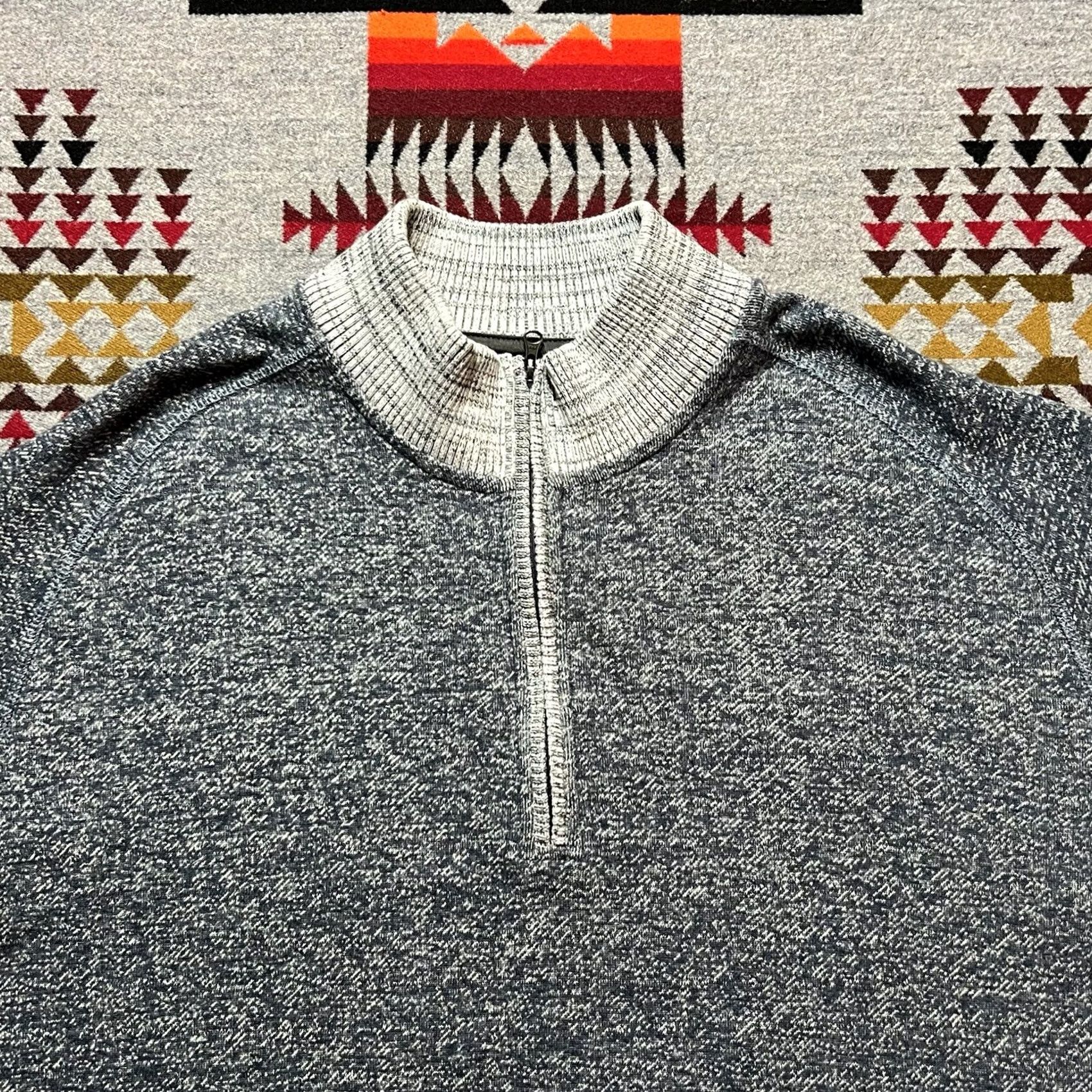 Vintage RailRiders Sweater Mens Large Gray 1/4 Zip Outdoor Pullover C5 Size US L / EU 52-54 / 3 - 7 Thumbnail