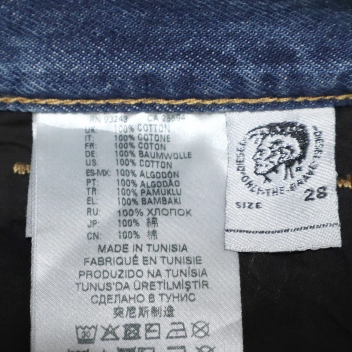 Diesel Diesel D-Macs Straight Jeans Men Blue 28 Cotton Denim Pants Regular Fit Size US 28 / EU 44 - 7 Thumbnail