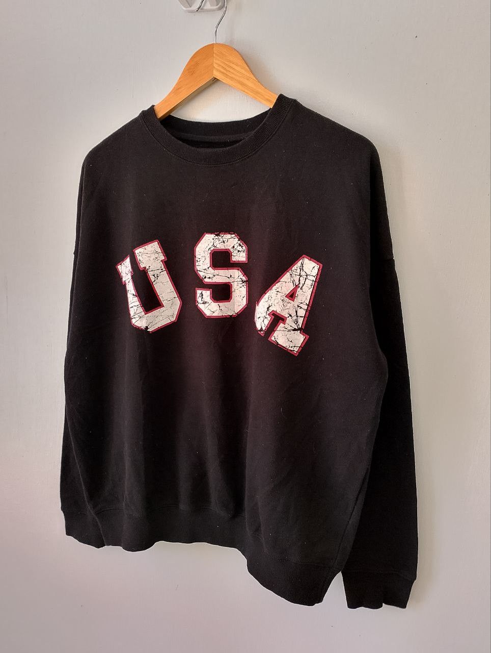 American Apparel U.S.A Spellout Big Graphic Print Oversized Sweatshirt Size US M / EU 48-50 / 2 - 2 Thumbnail