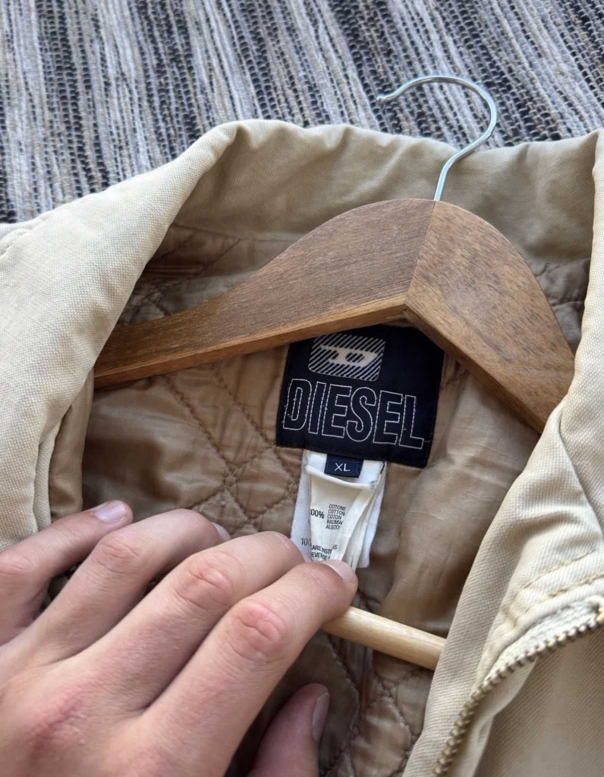 Diesel DIESEL VINTAGE DETROIT RETRO 90s BEIGE JACKET SIZE XL MEN Size US XL / EU 56 / 4 - 18 Thumbnail