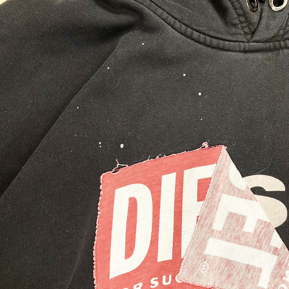 Diesel Diesel Ripped Logo distressed Black Hoodie Size US M / EU 48-50 / 2 - 6 Thumbnail