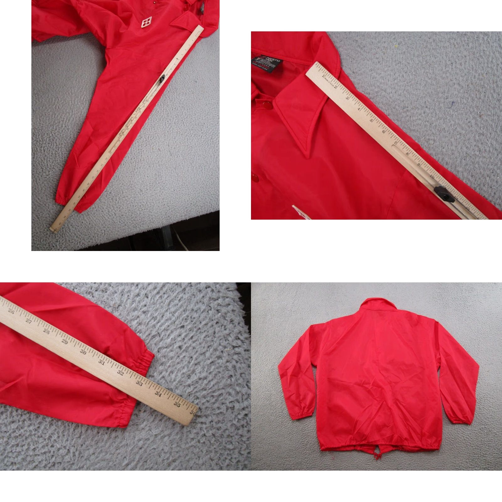Vintage VINTAGE Hilton 80s Bomber Jacket Men XL Red Satin Nylon Snap Up Casual Shirt Hanf? Size US XL / EU 56 / 4 - 8 Thumbnail