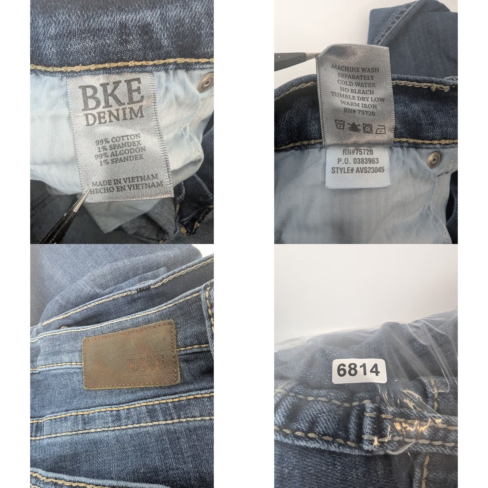Vintage BKE Buckle Jeans Mens 34R Blue Denim Straight Leg Whisker Fade Vintage No Size US 34 / EU 50 - 9 Thumbnail