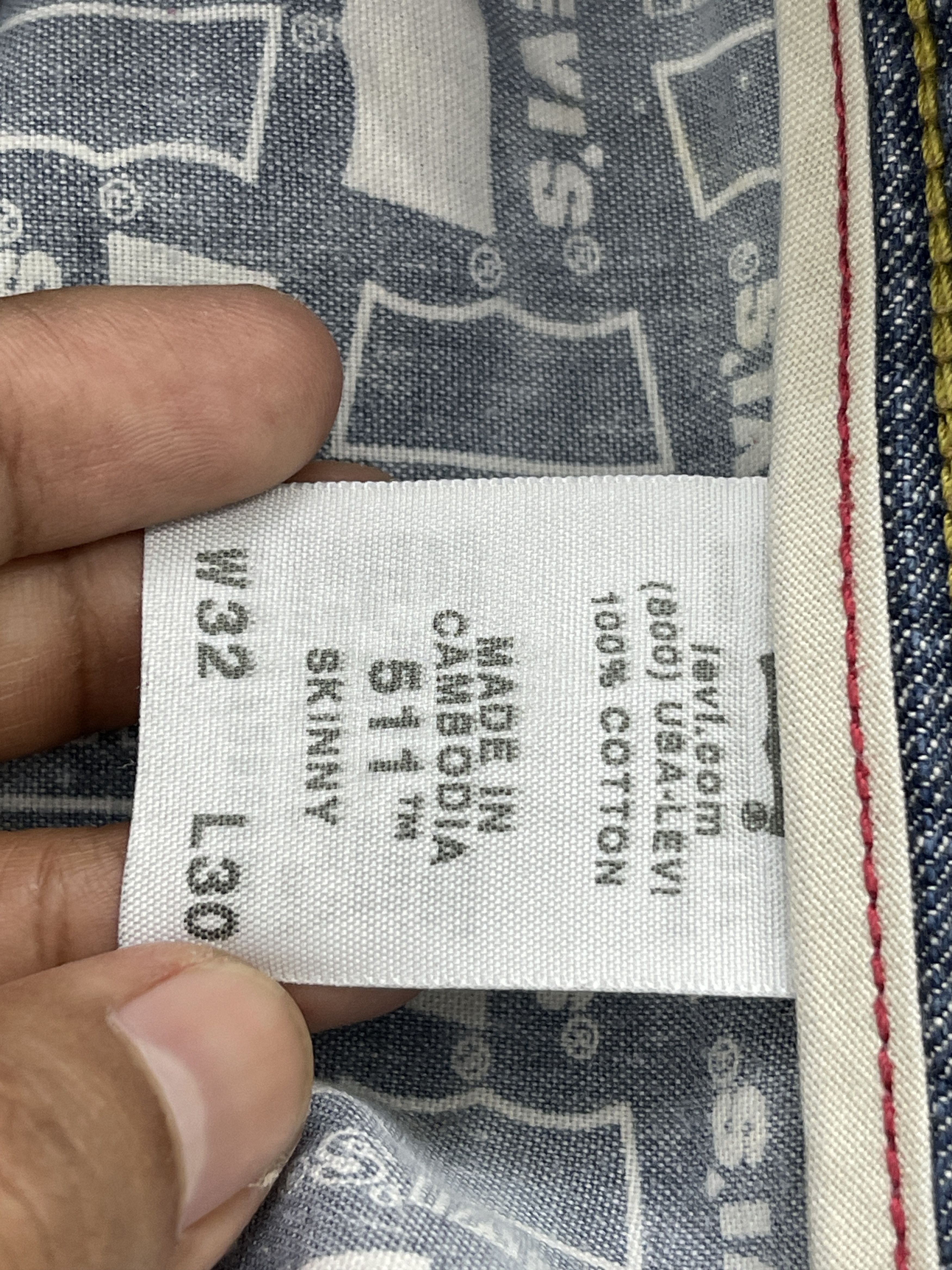 Levi's Vintage Levis 511 Skinny Jeans DP2508 Size US 31 - 8 Thumbnail