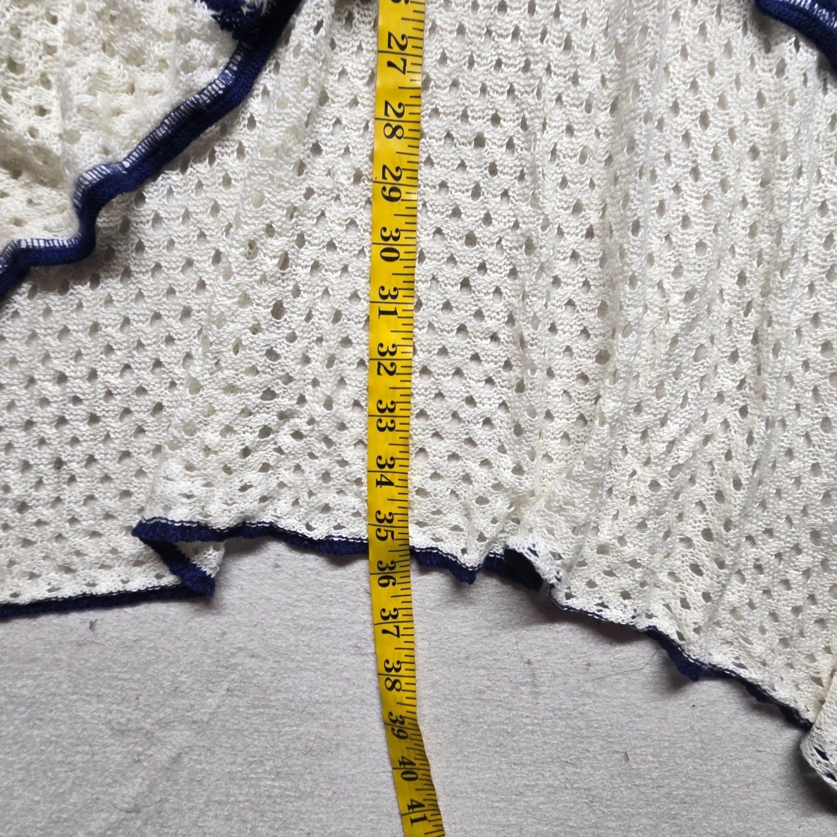 Olive VINTAGE Live and Let Live White Cardigan Open Front Waterfall Long Sleeve Adult Women XL Size XL / US 12-14 / IT 48-50 - 4 Thumbnail