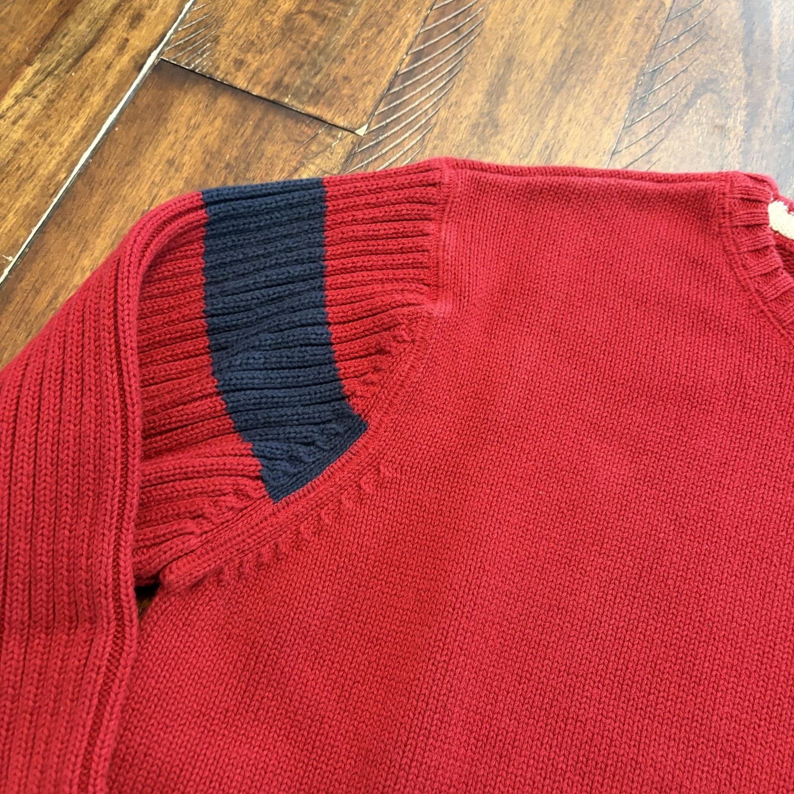 Tommy Jeans Vtg Tommy Jeans Sweater Mens Large Red Hilfiger Pullover Y2K Size US L / EU 52-54 / 3 - 4 Thumbnail