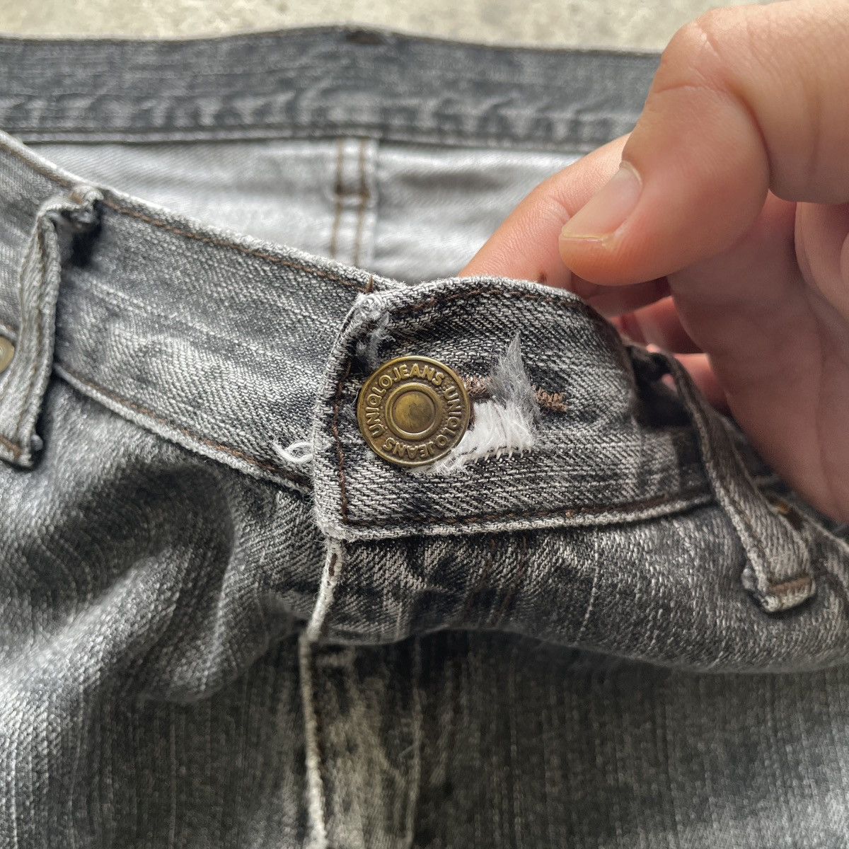 Japanese Brand × Jean × Vintage Vintage Japanese Black Faded Denim Jeans Pants W33x30.5 Size US 33 - 6 Thumbnail